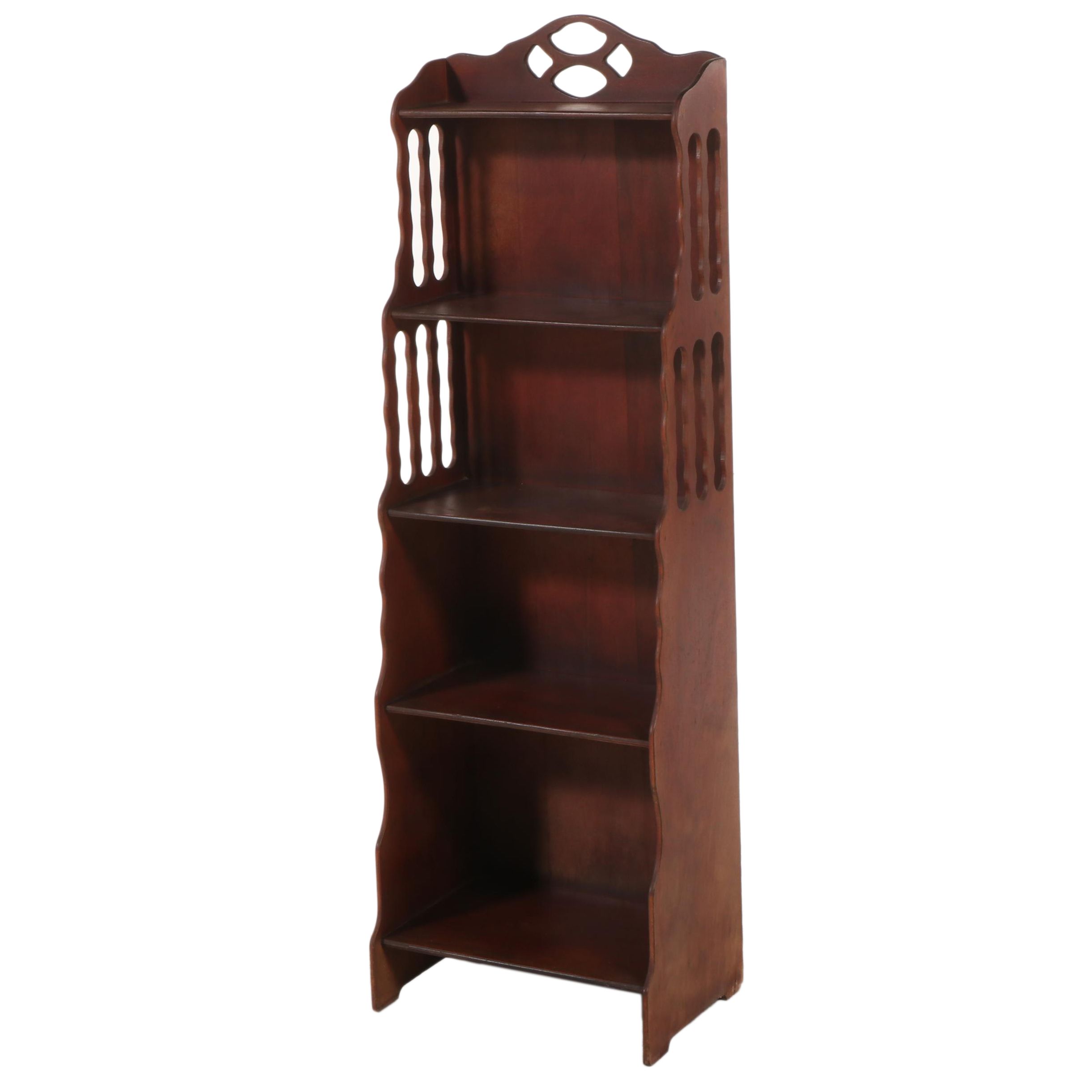 George III Style Mahogany-Stained Five-Tier Graduated Bookcase