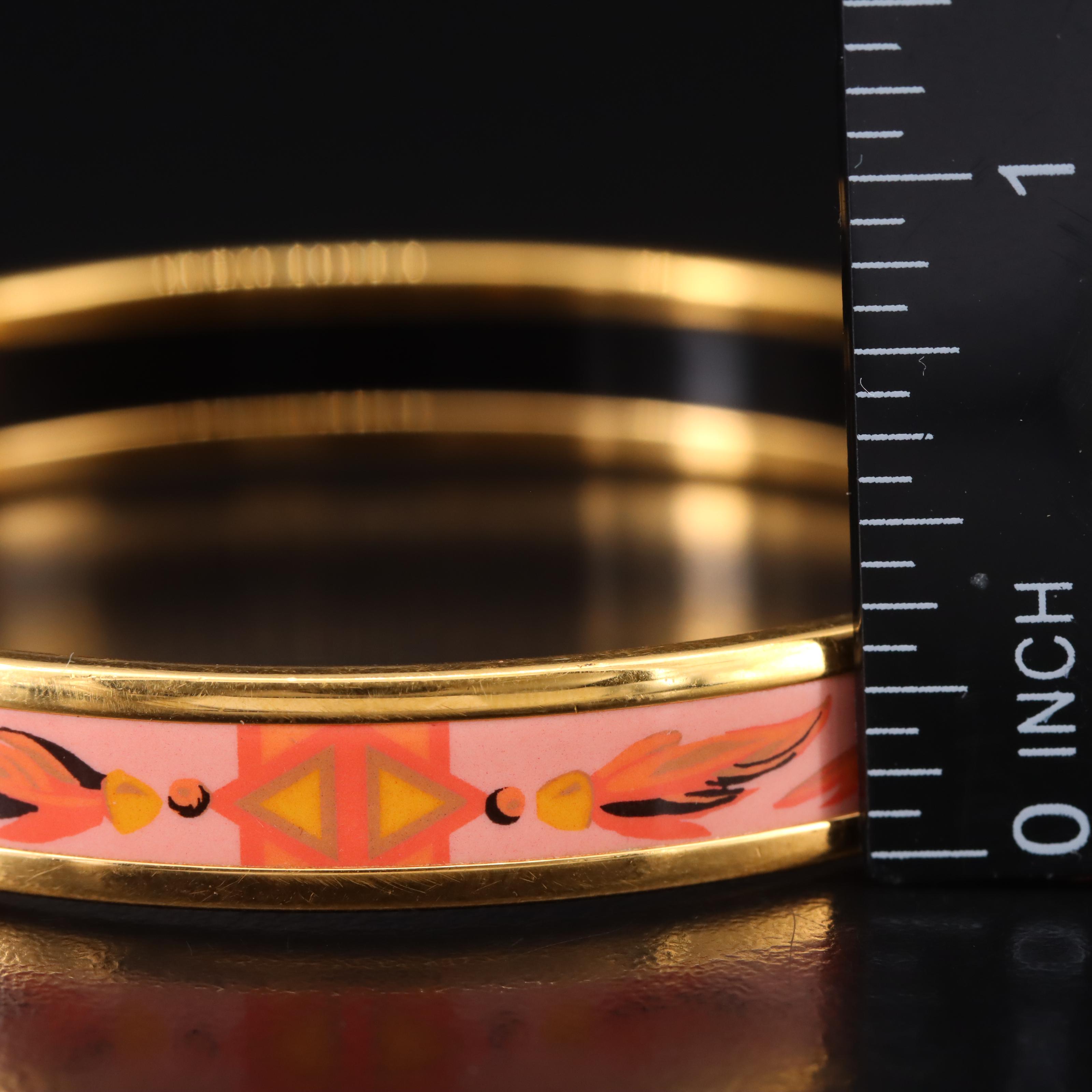 Hermès "Brazil" Narrow Enamel Bangle