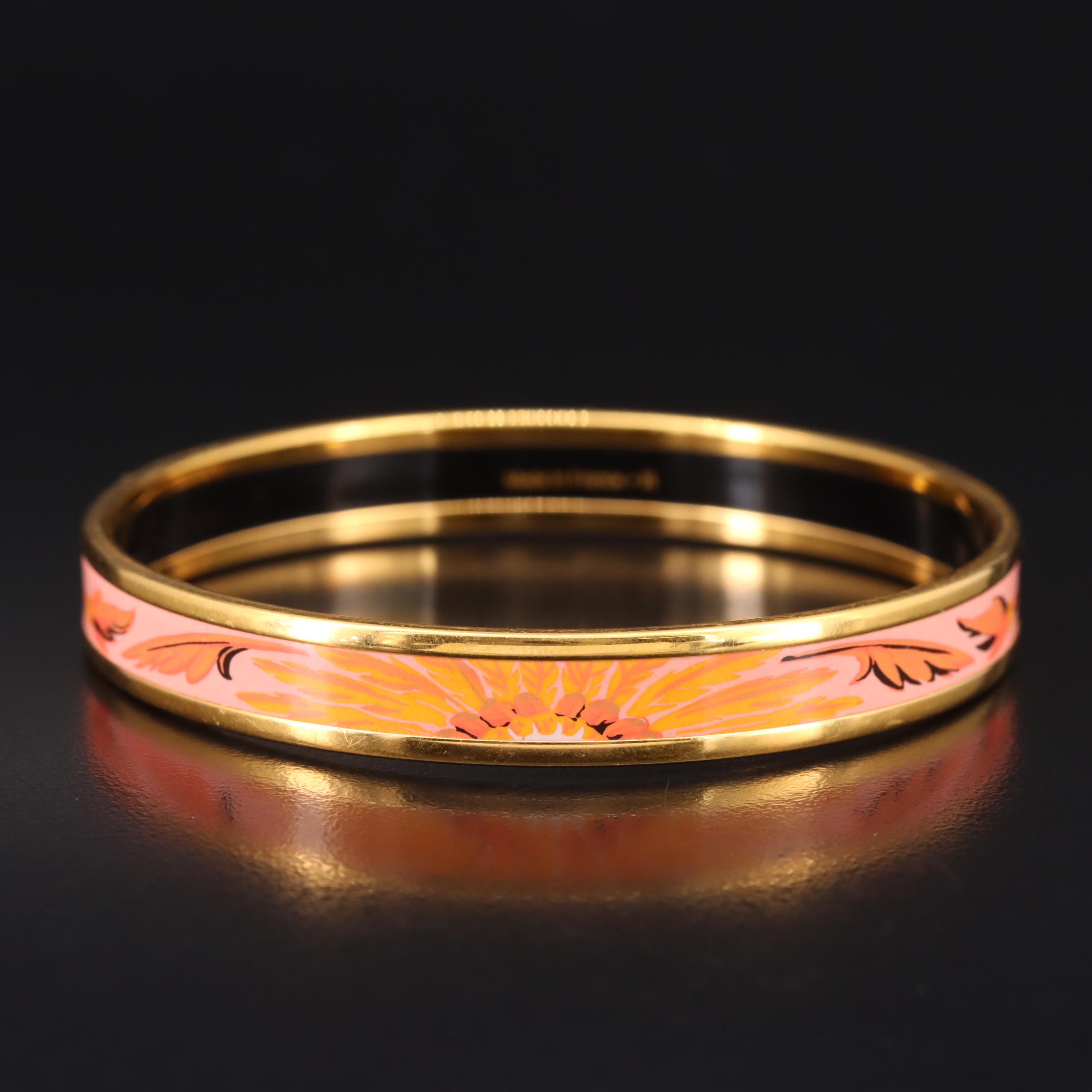 Hermès "Brazil" Narrow Enamel Bangle
