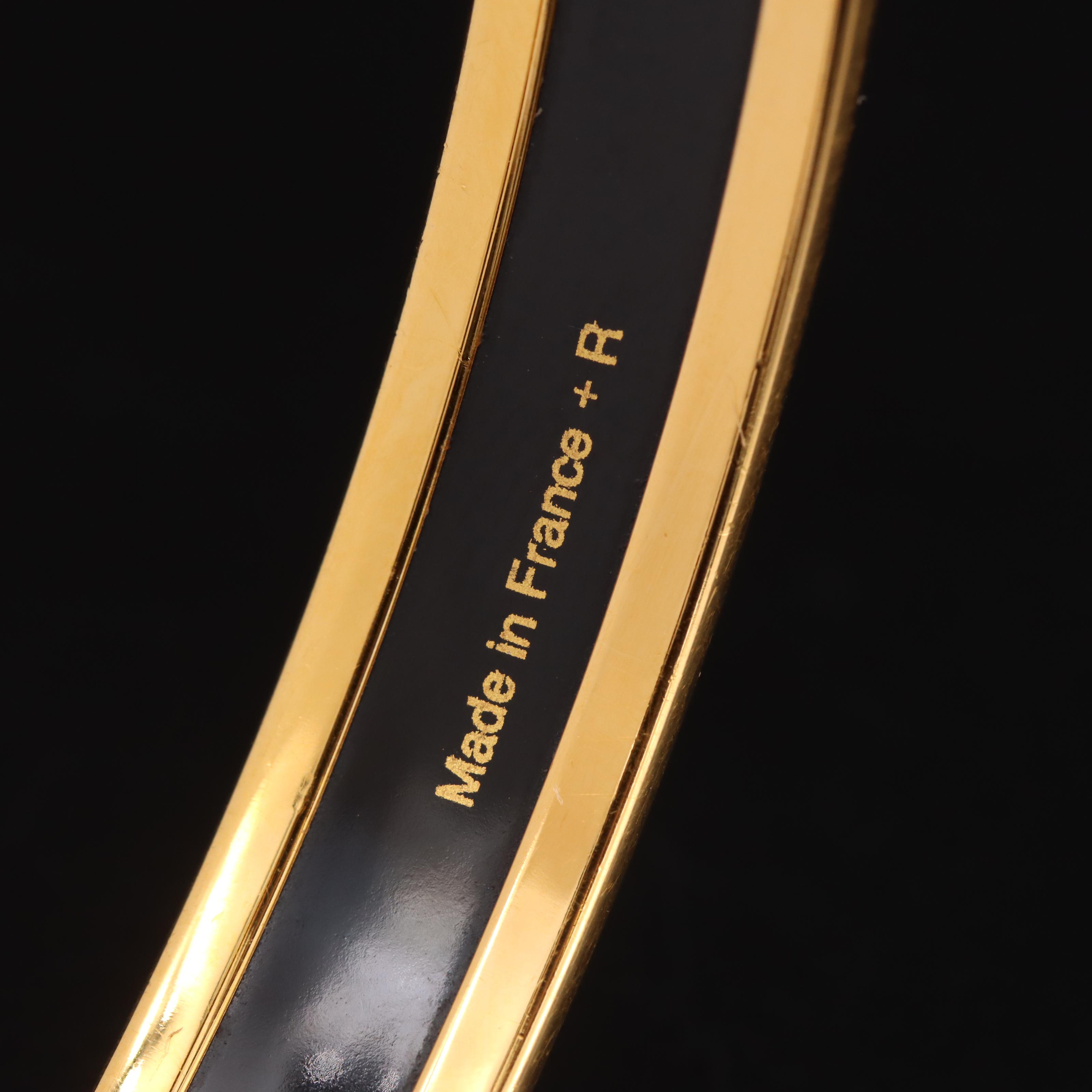 Hermès "Brazil" Narrow Enamel Bangle