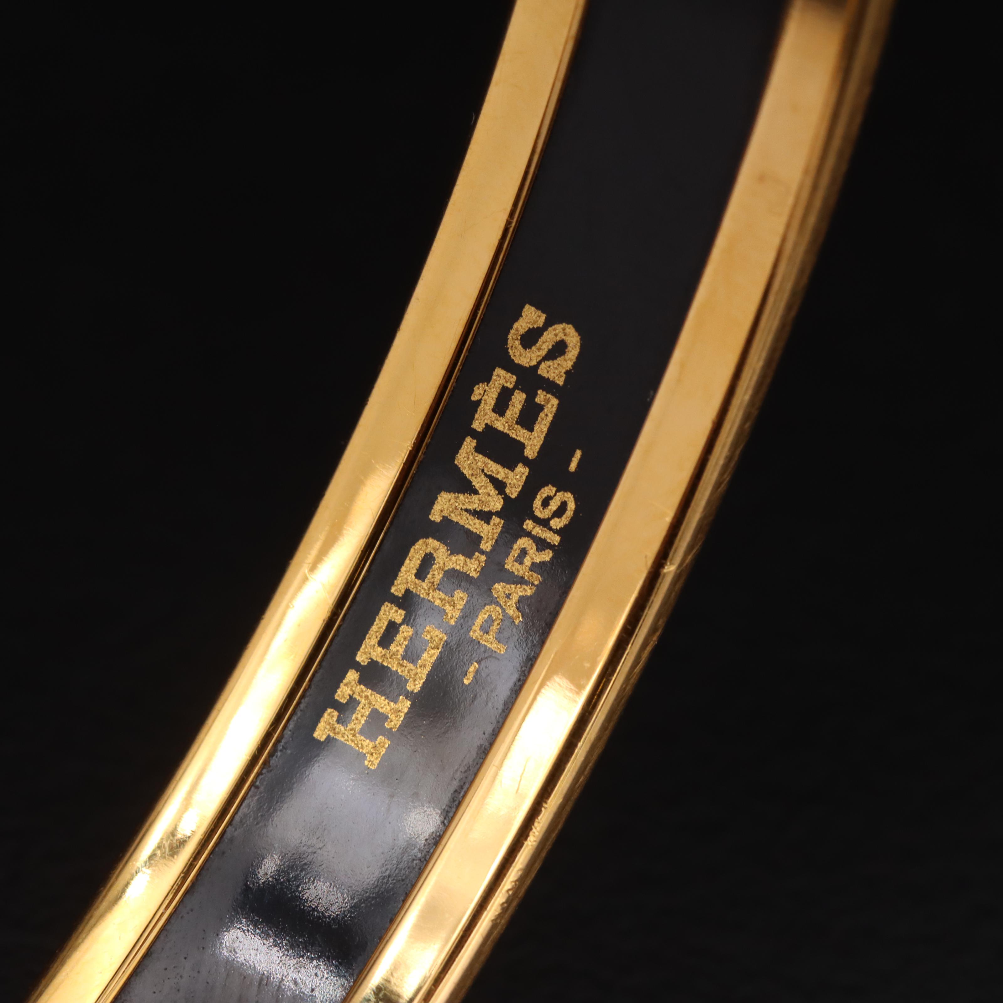 Hermès "Brazil" Narrow Enamel Bangle