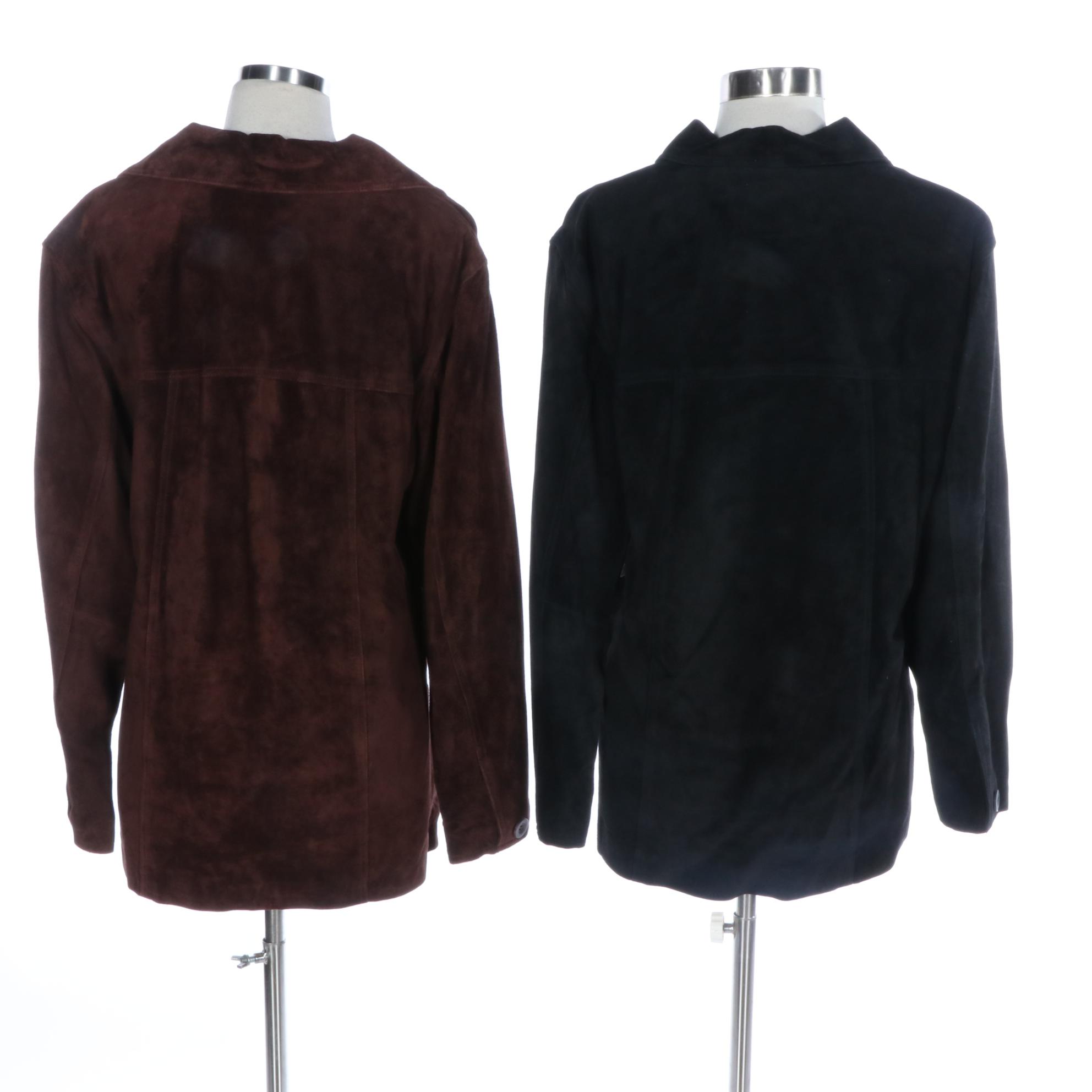 St. John's Bay by JC Penney Washable Suede Leather Coats, New with Tags