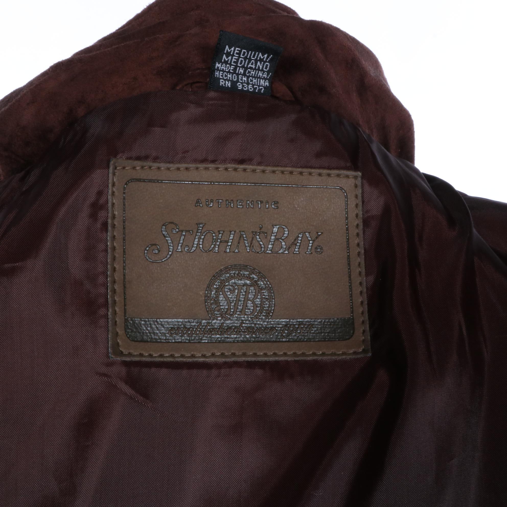 St. John's Bay by JC Penney Washable Suede Leather Coats, New with Tags