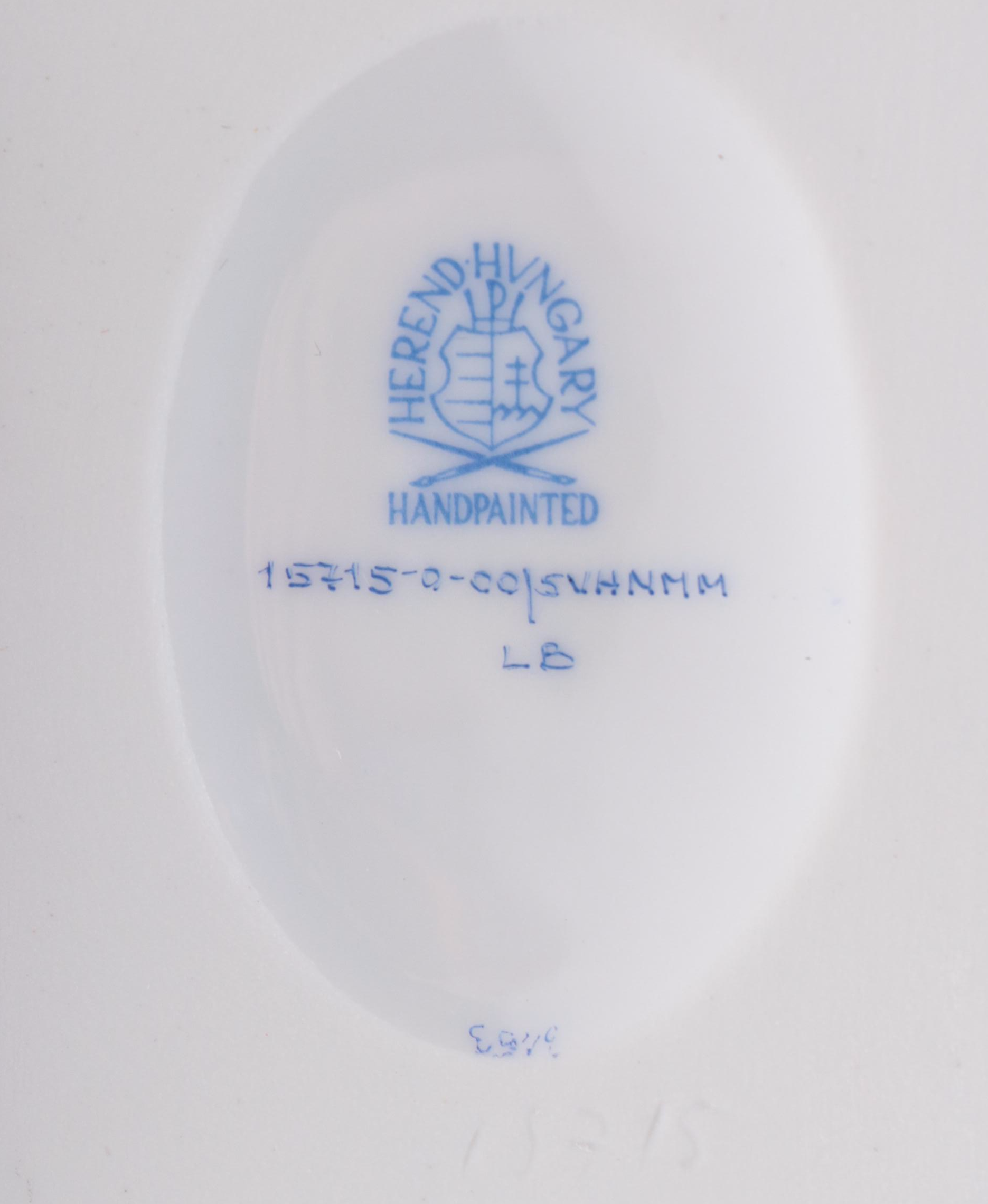 Herend Black Fishnet with Gold "Horse Bust" Porcelain Figurine