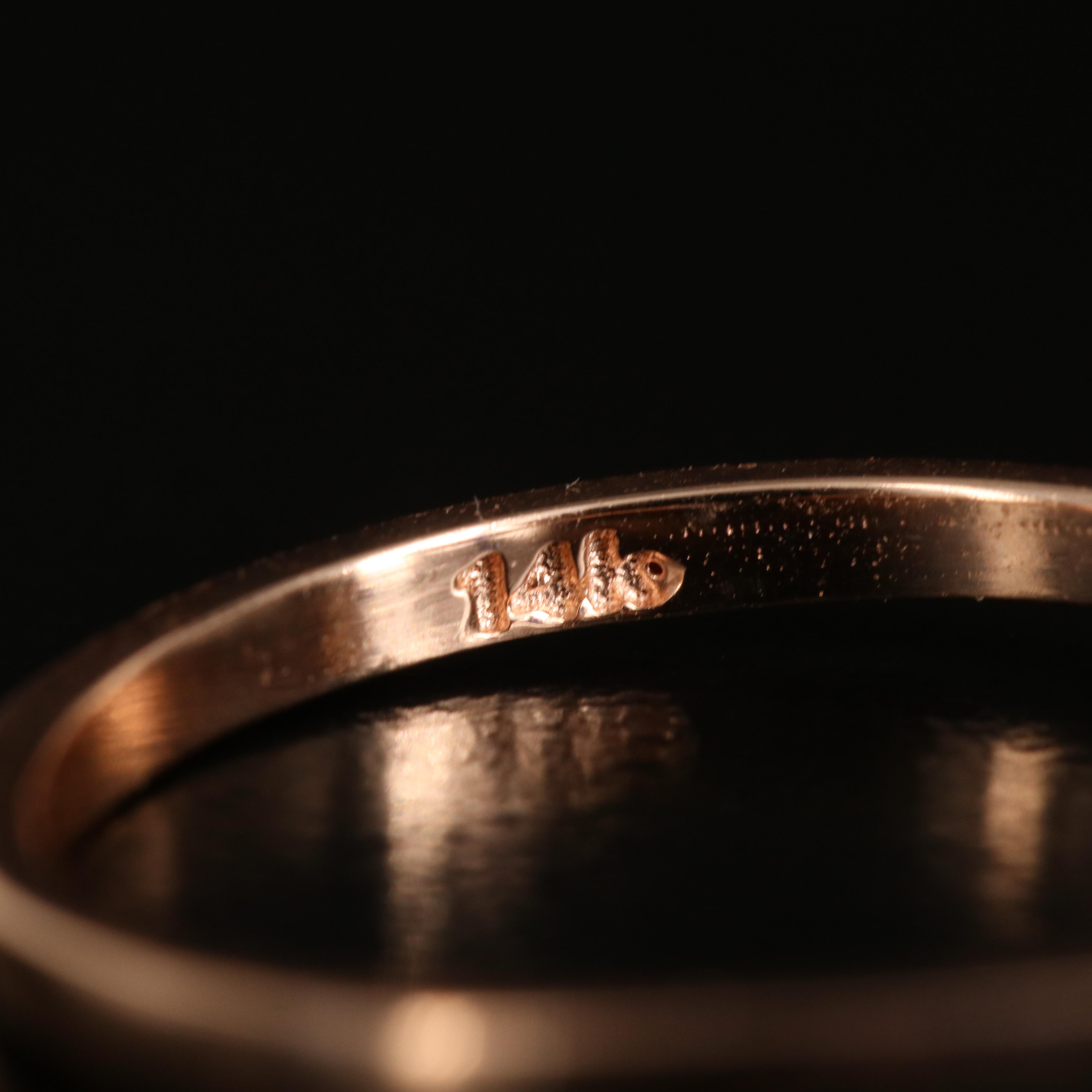 14K Rose Gold Sapphire and Diamond Ring