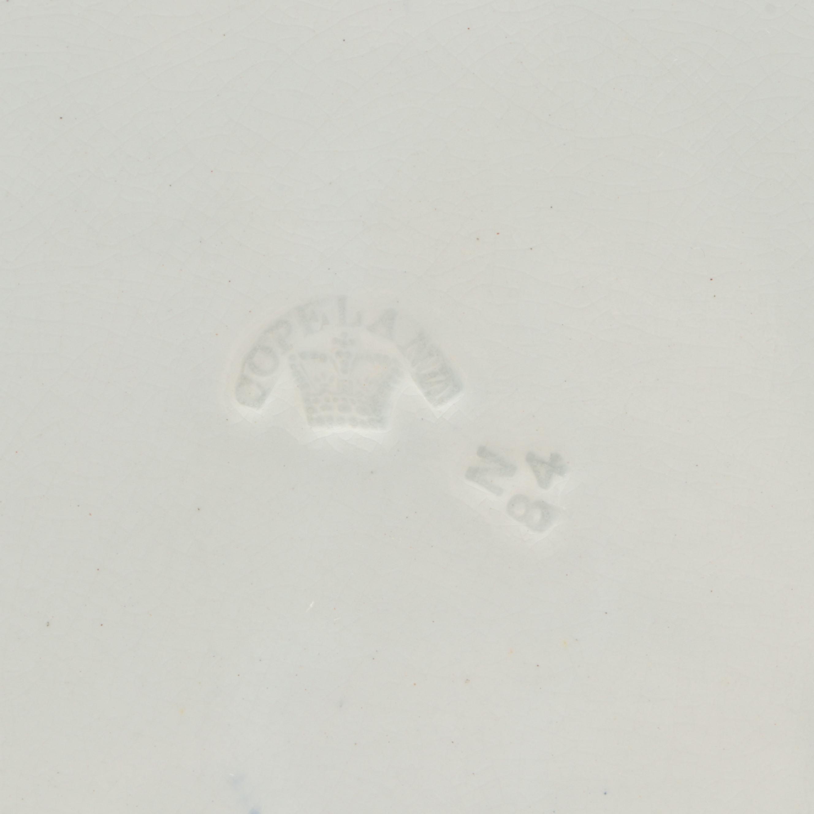 Copeland "Blue Willow" Scalloped Porcelain Tray, Late 19th Century