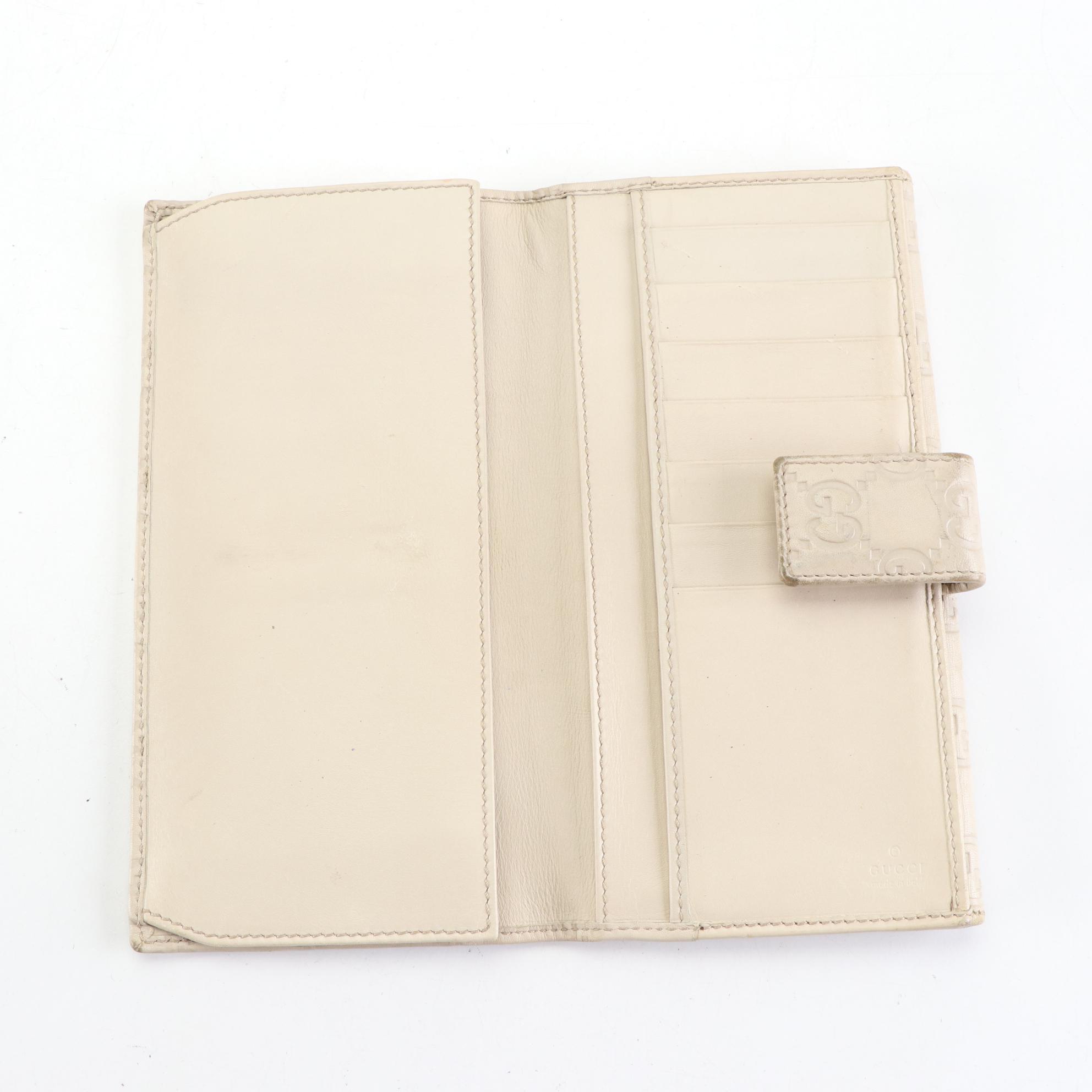 Gucci GG Leather Embossed Long Wallet
