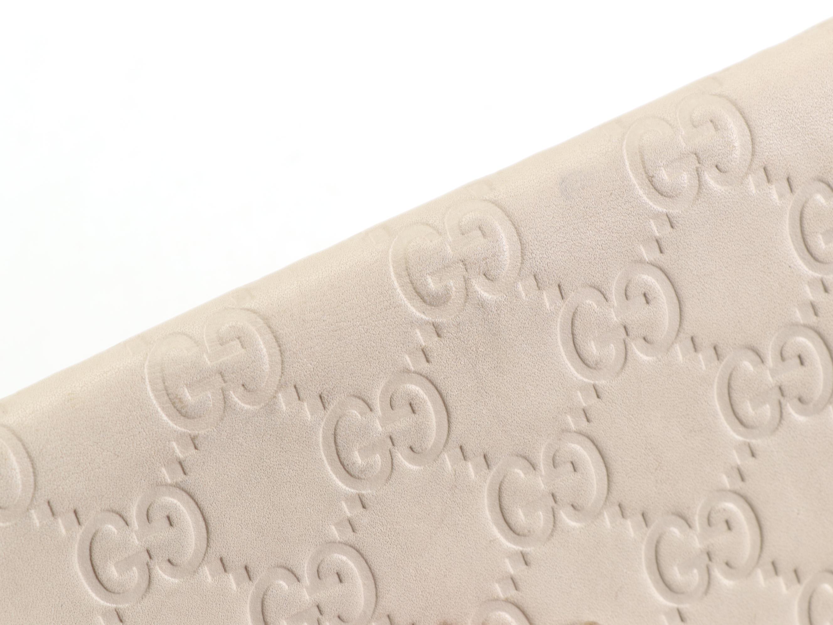 Gucci GG Leather Embossed Long Wallet