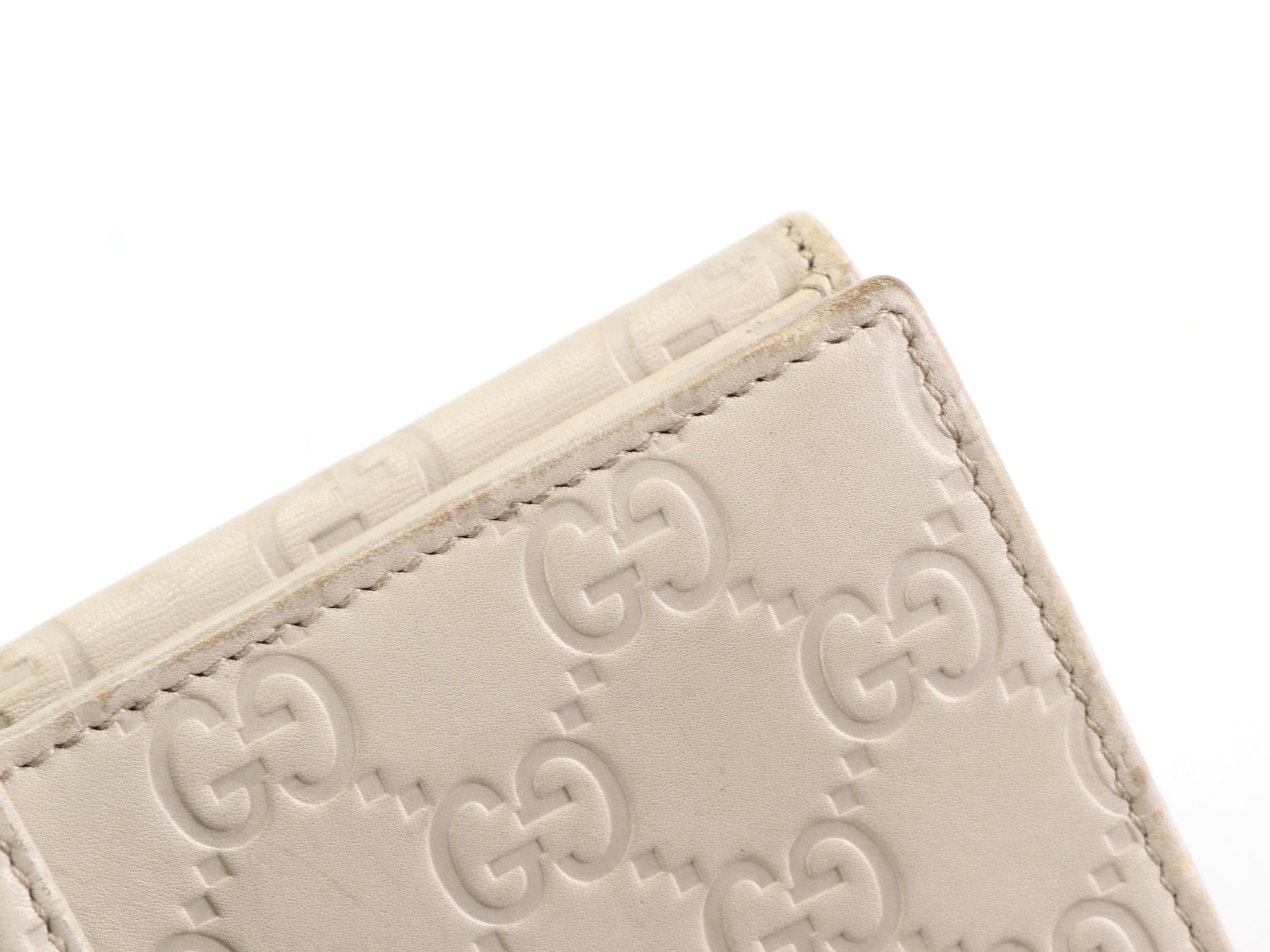 Gucci GG Leather Embossed Long Wallet