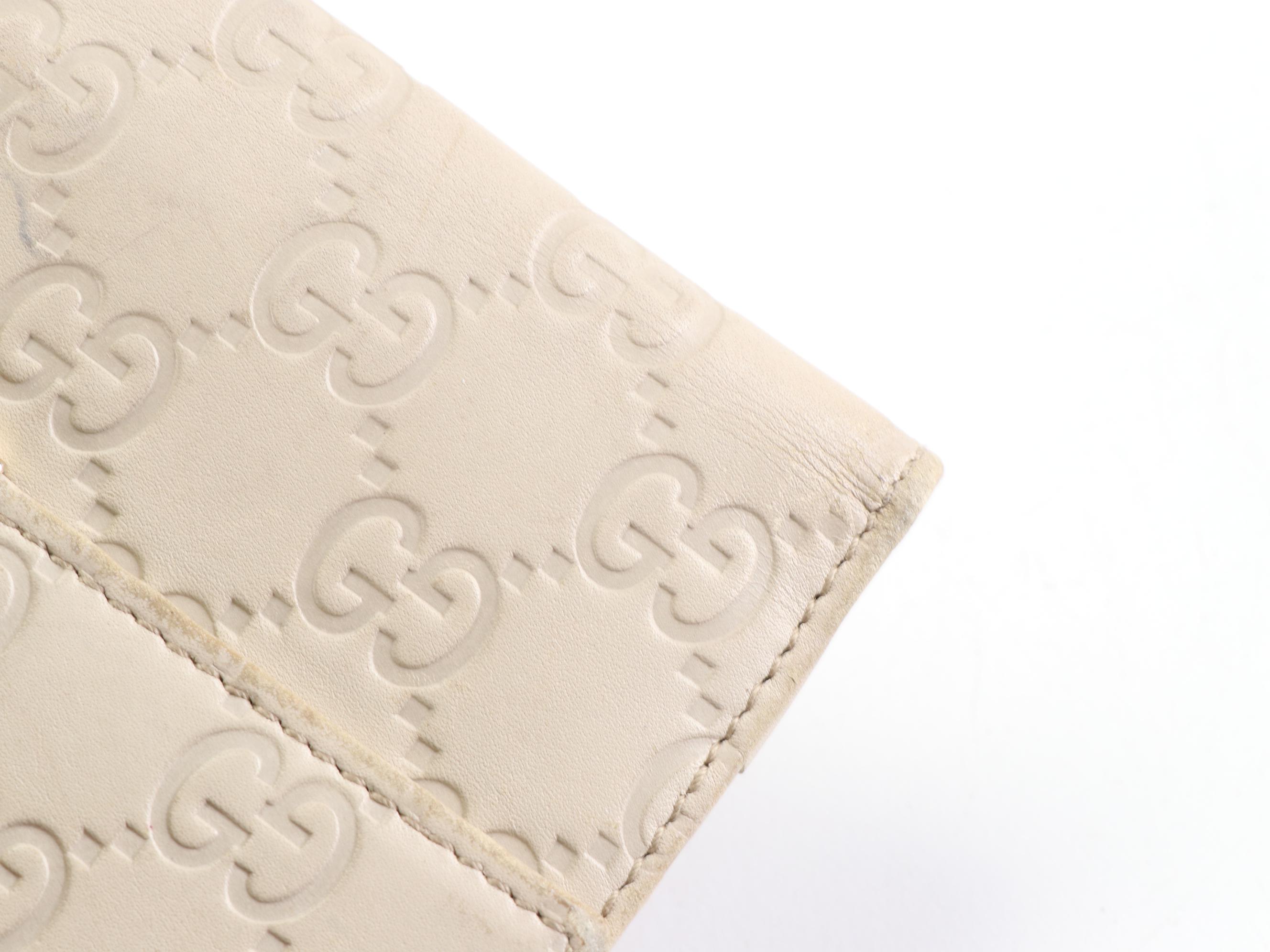 Gucci GG Leather Embossed Long Wallet