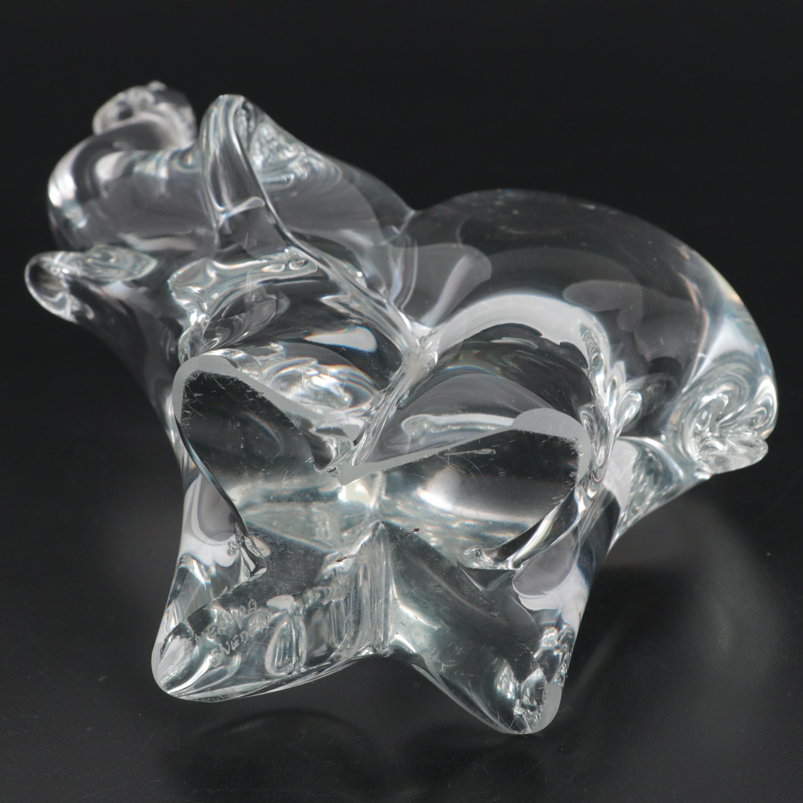 Eneryda Swedish Art Glass Elephant Figurine