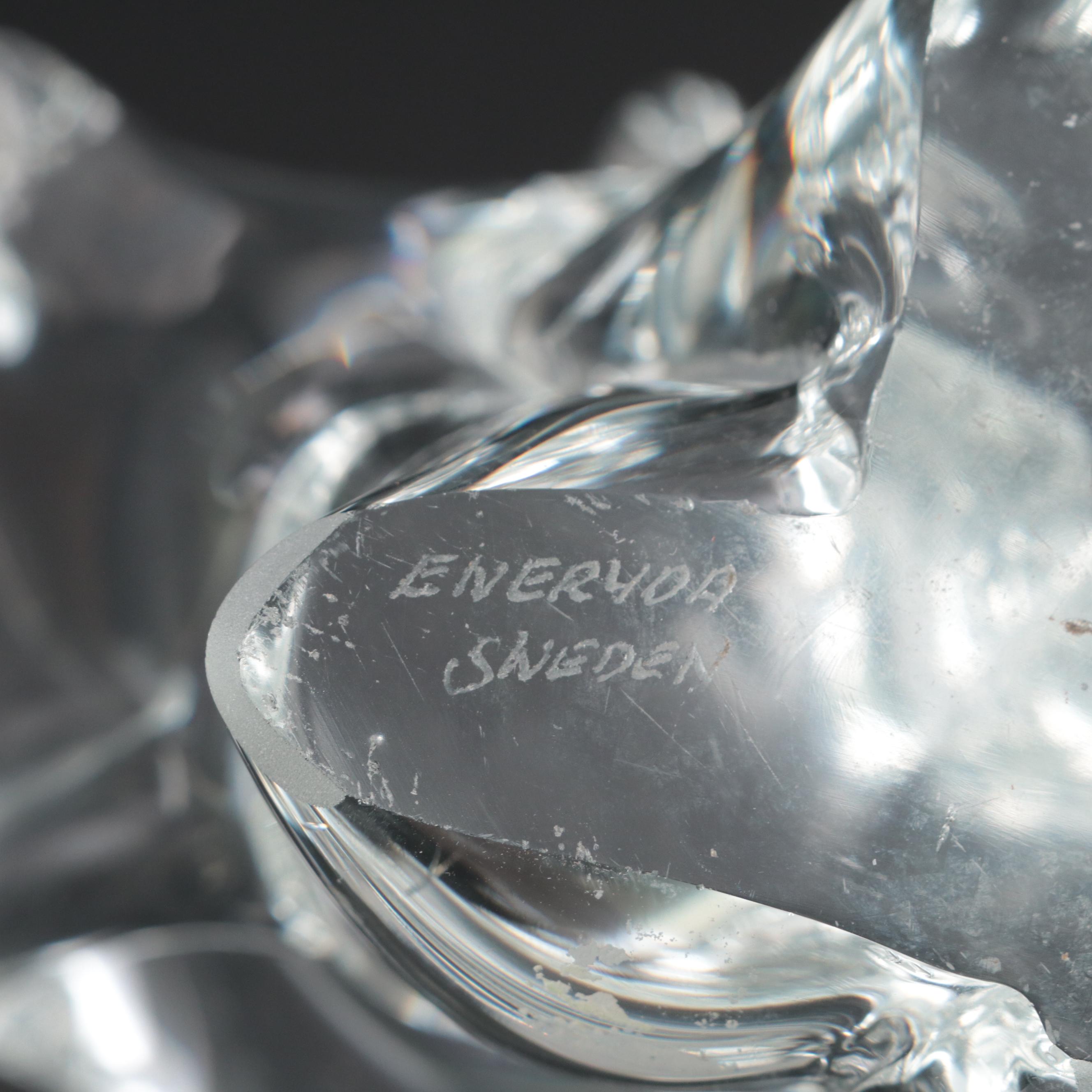 Eneryda Swedish Art Glass Elephant Figurine