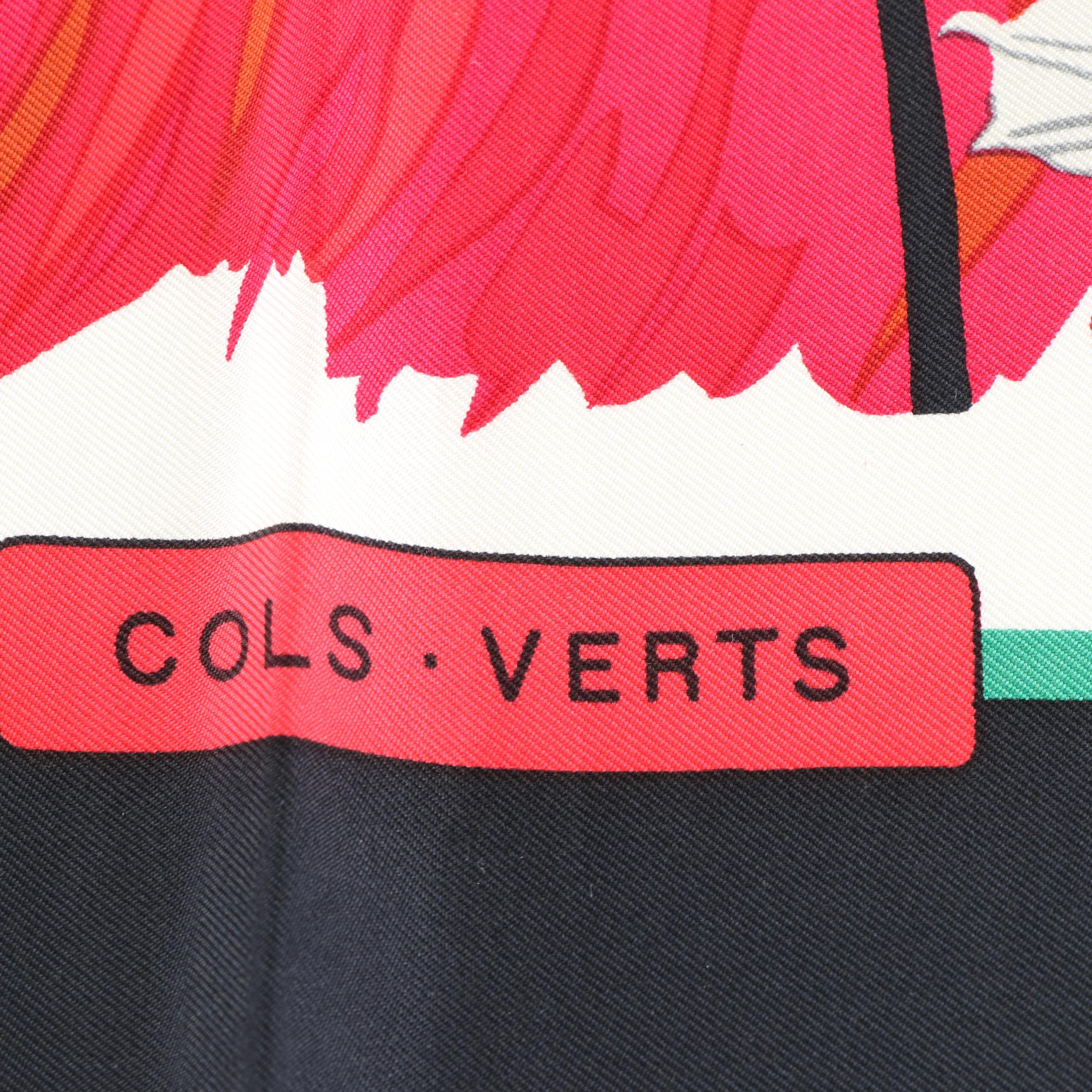 Hermès "Cols Verts" Scarf 90 in Silk Twill