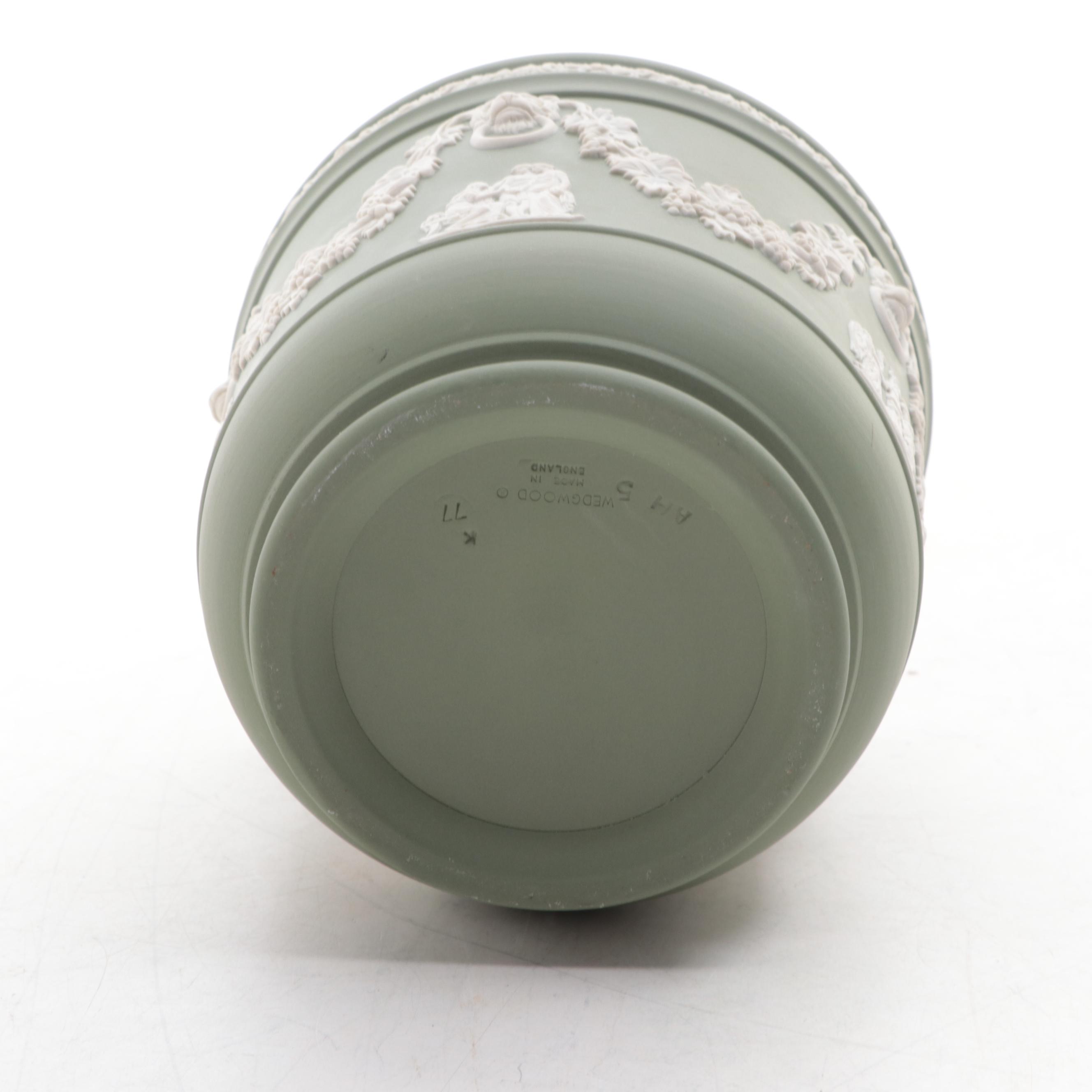 Wedgwood Cream on Celadon and Portland Blue Jasperware Décor