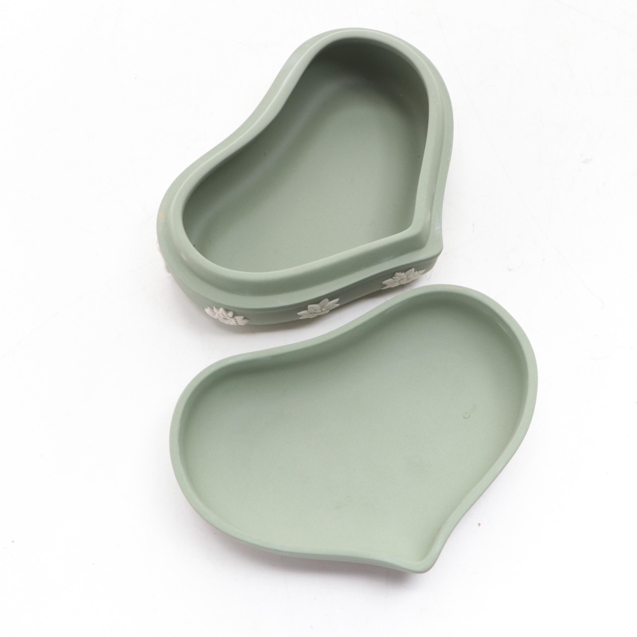 Wedgwood Cream on Celadon and Portland Blue Jasperware Décor