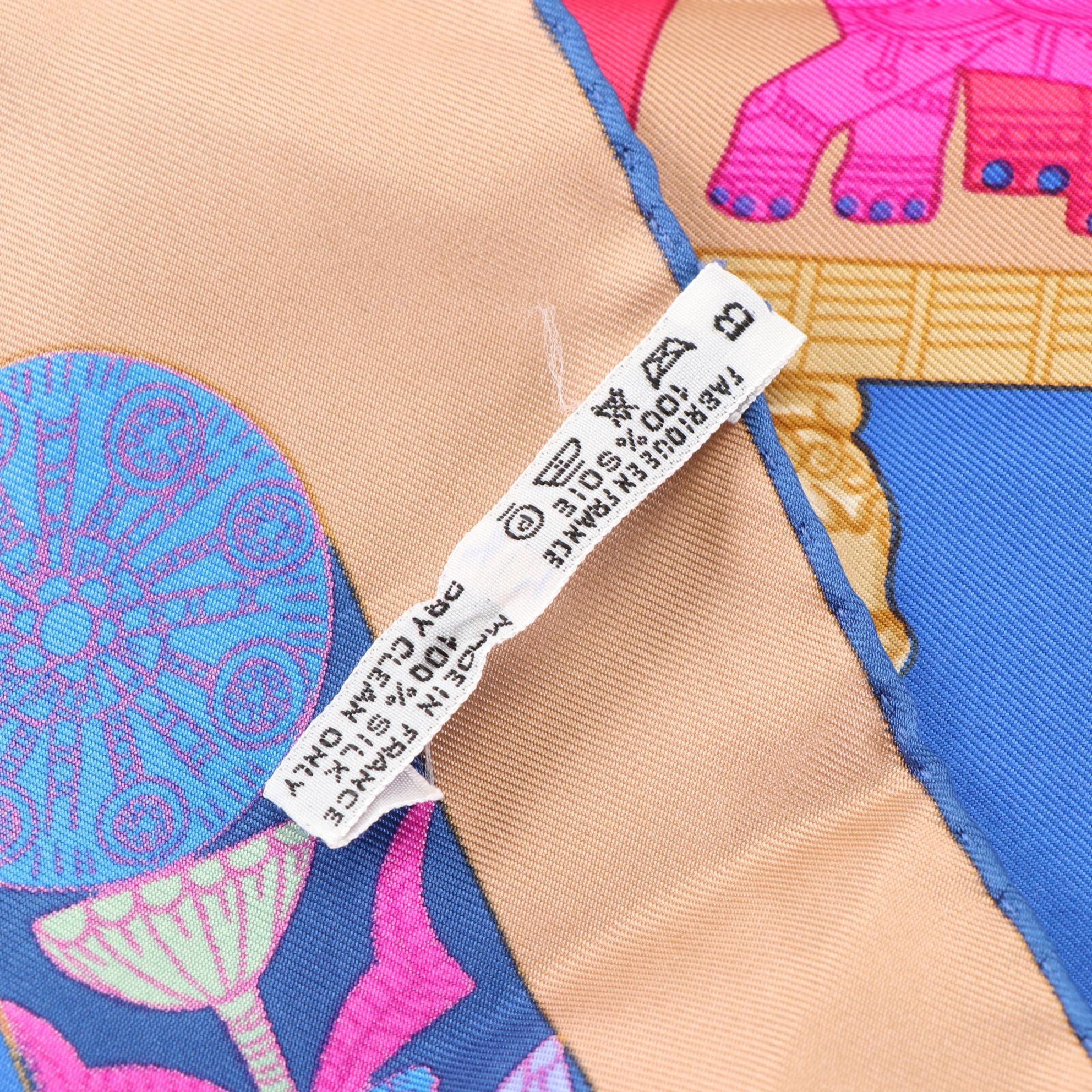 Hermès "Torana" Scarf 90 in Silk Twill