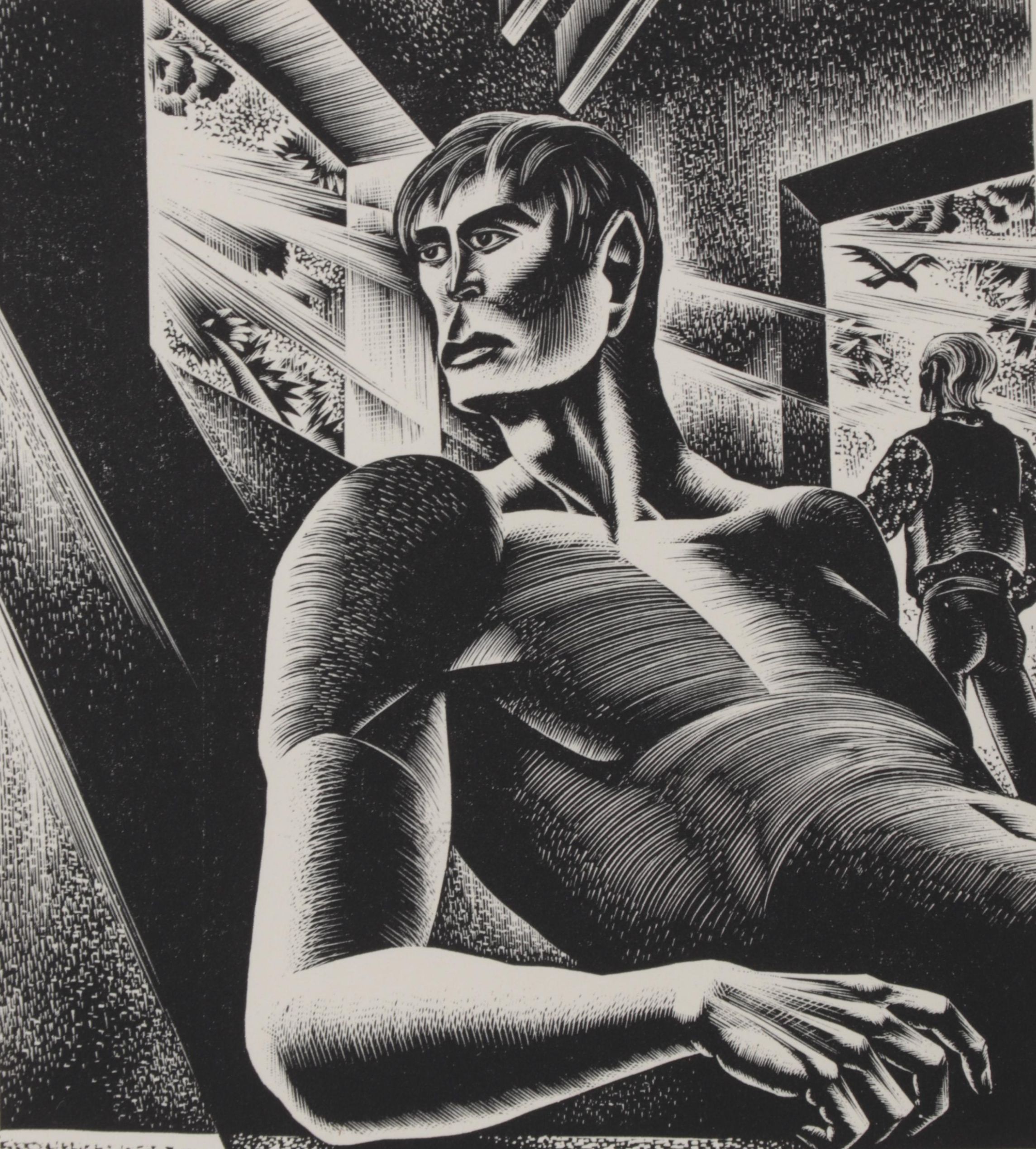 Lynd Ward Art Deco Woodcut From "Wild Pilgrimage," 1932