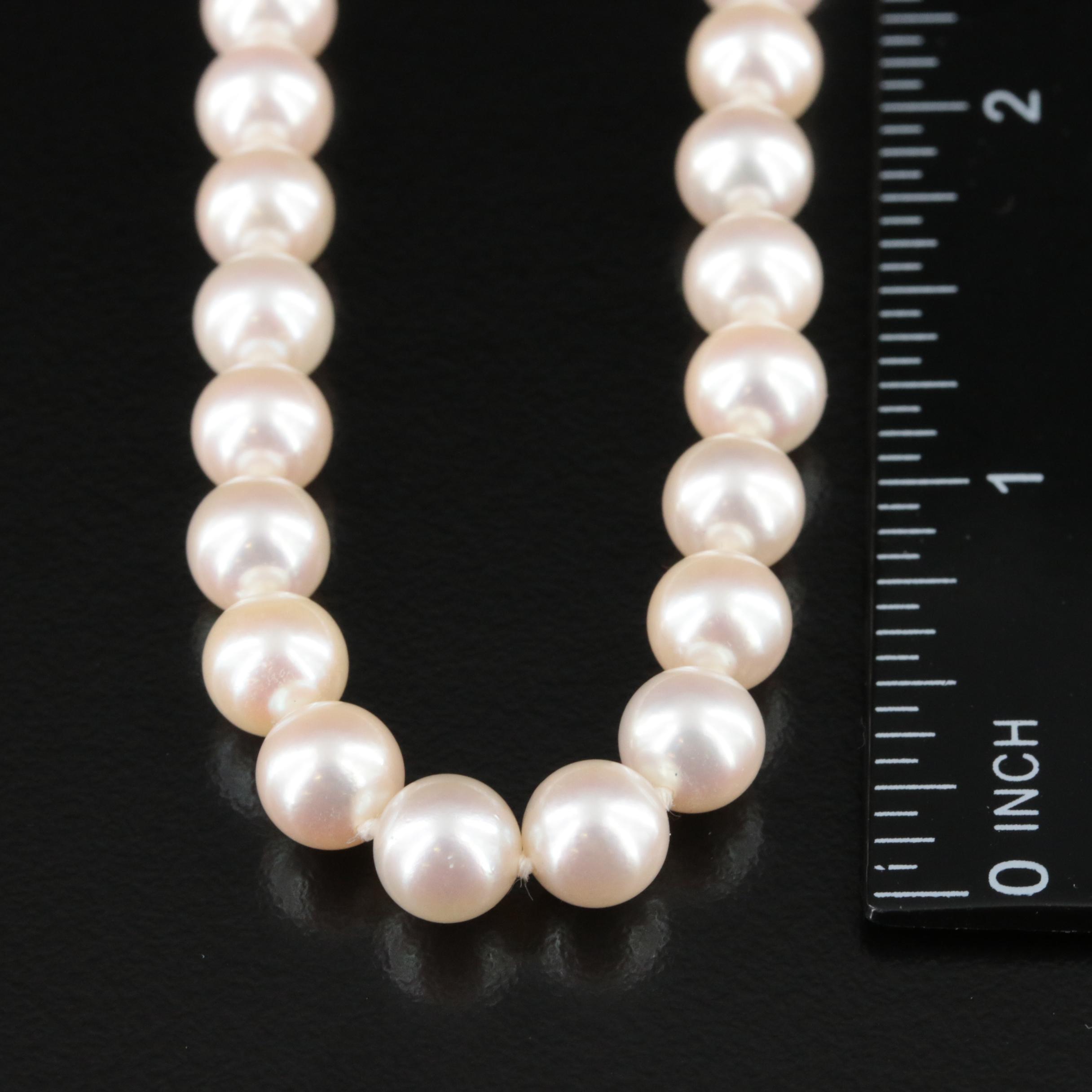 Mikimoto Pearl Necklace with 18K Clasp