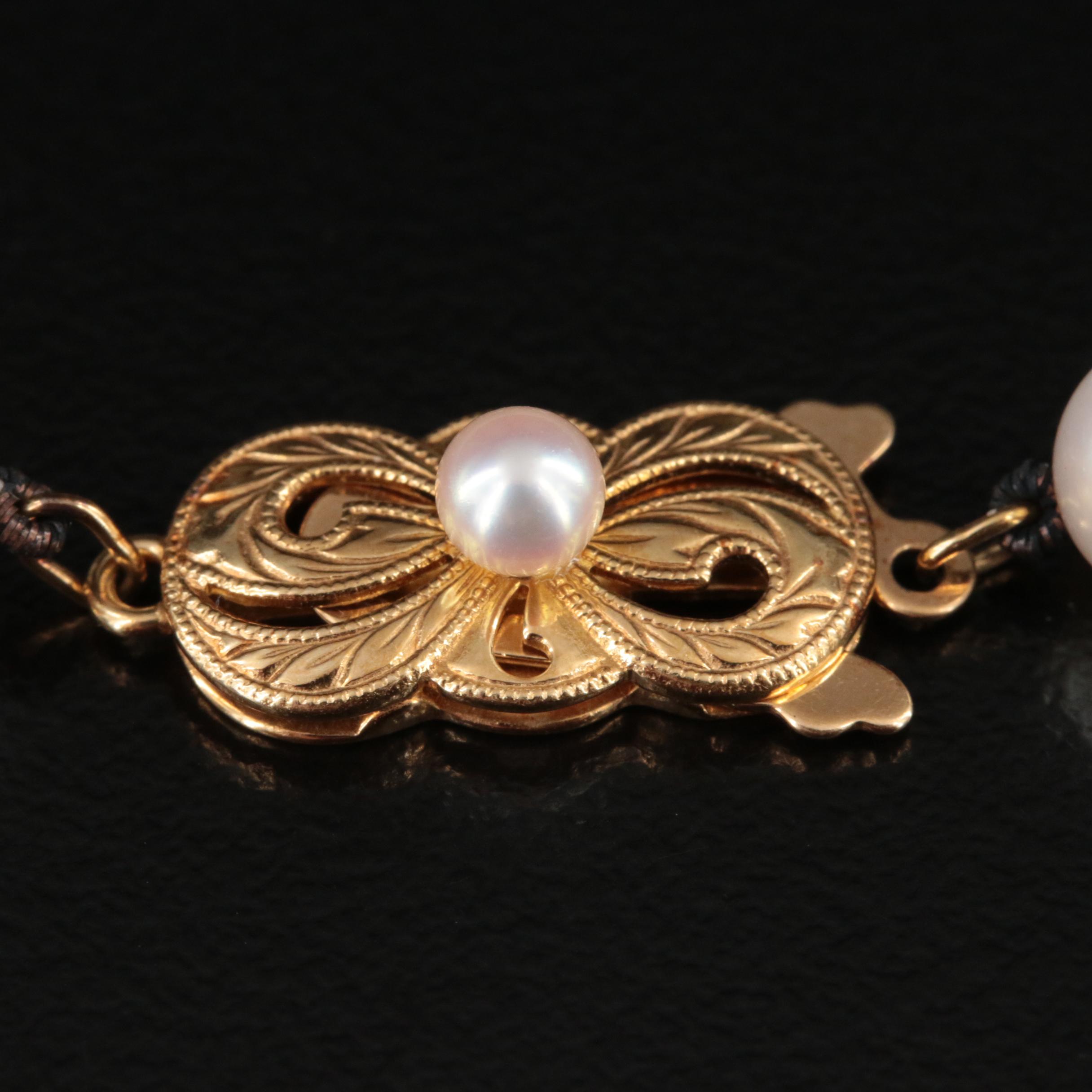 Mikimoto Pearl Necklace with 18K Clasp