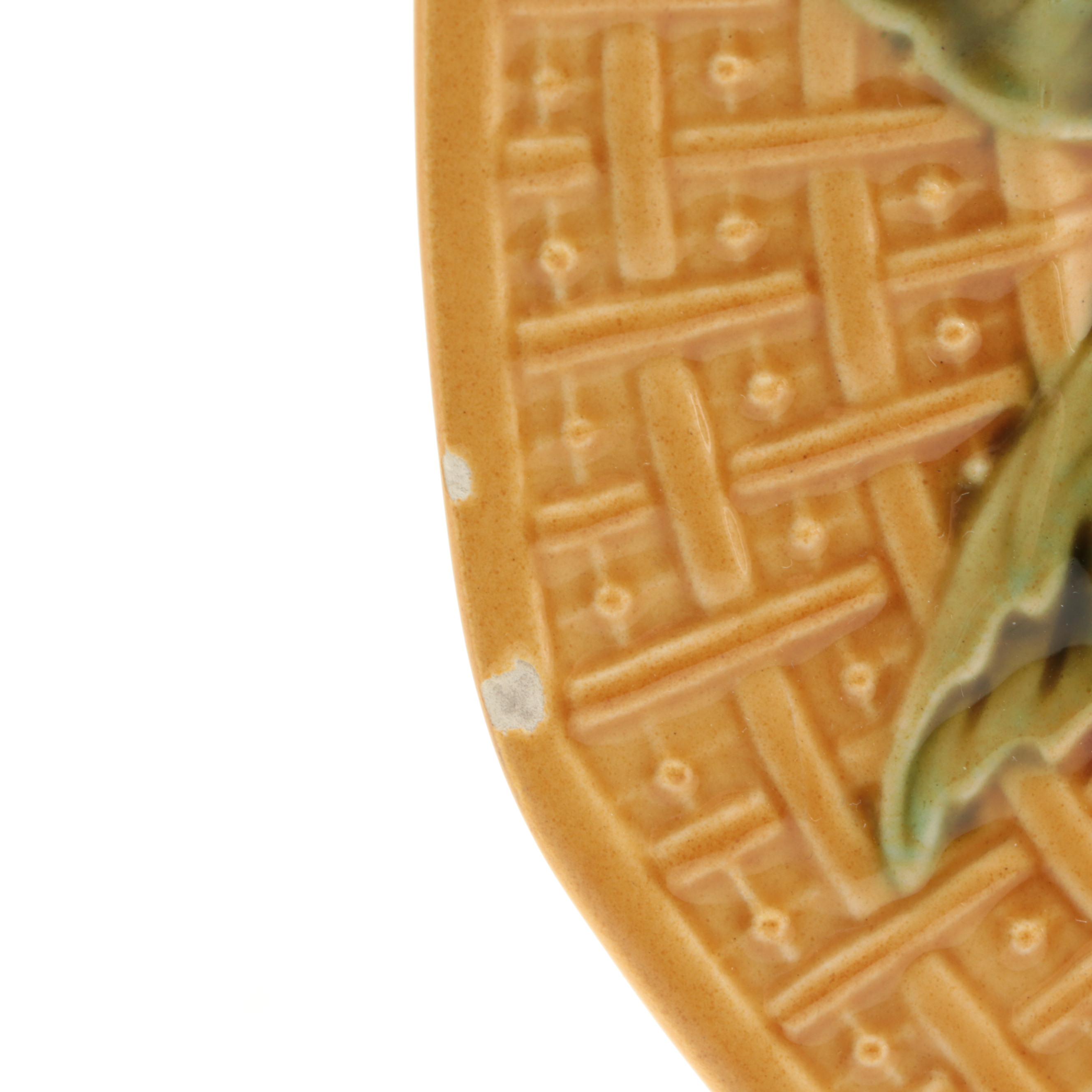 Zell Baden Majolica Plates, Bordallo Pinheiro Cabbage Platter and Other Majolica