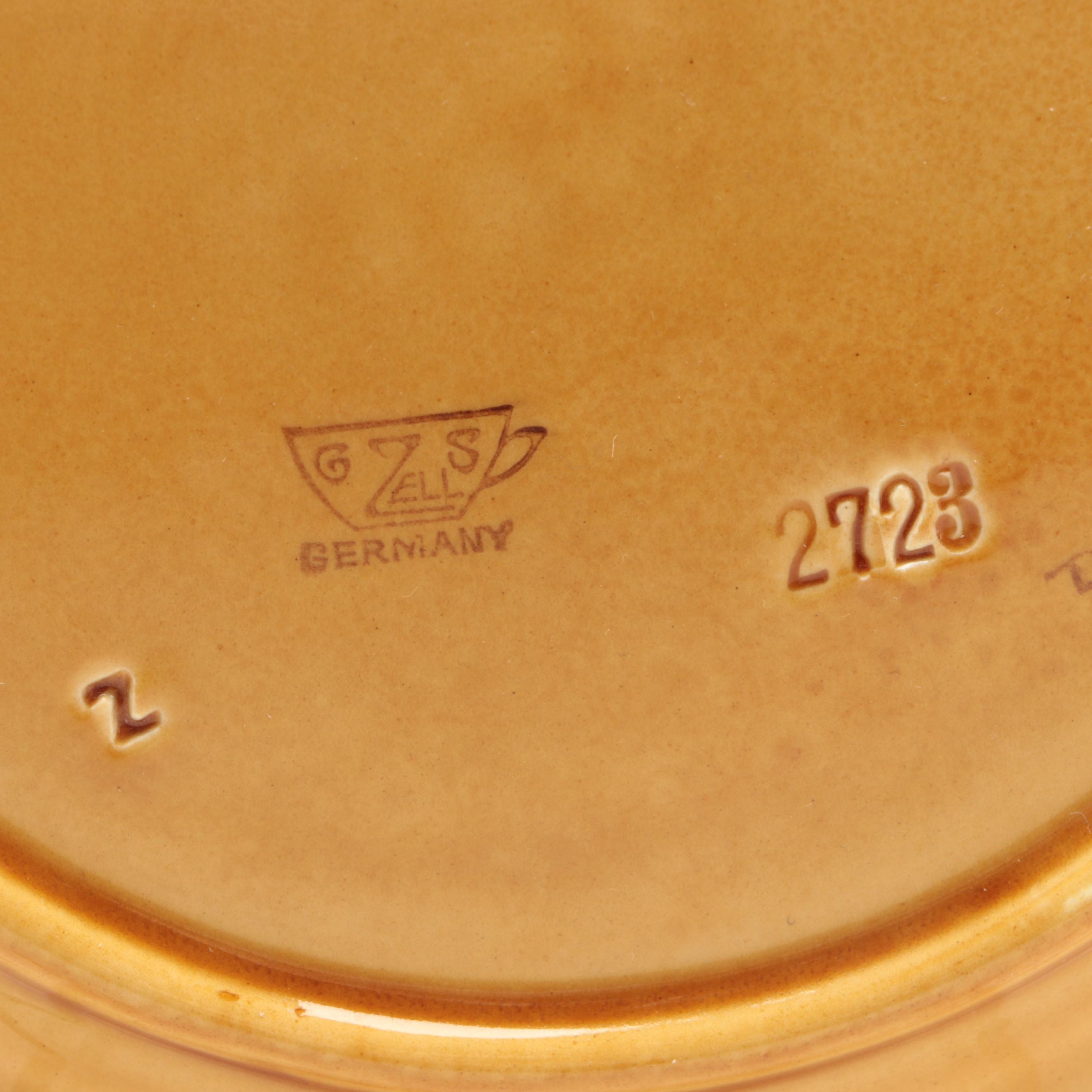 Zell Baden Majolica Plates, Bordallo Pinheiro Cabbage Platter and Other Majolica