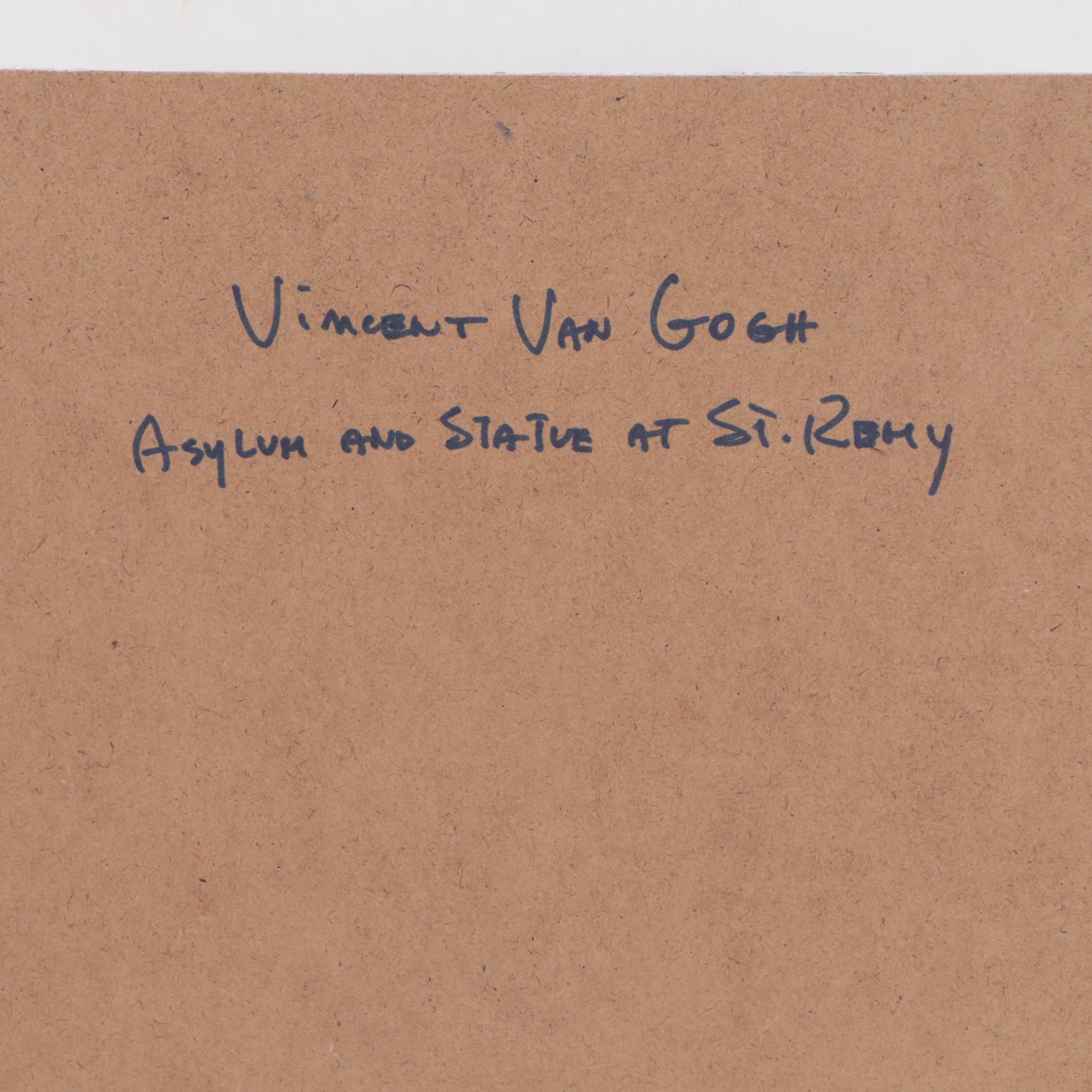 Nino Pippa Oil Painting "Vincent Van Gogh Asylum and Statue at St. Remy"