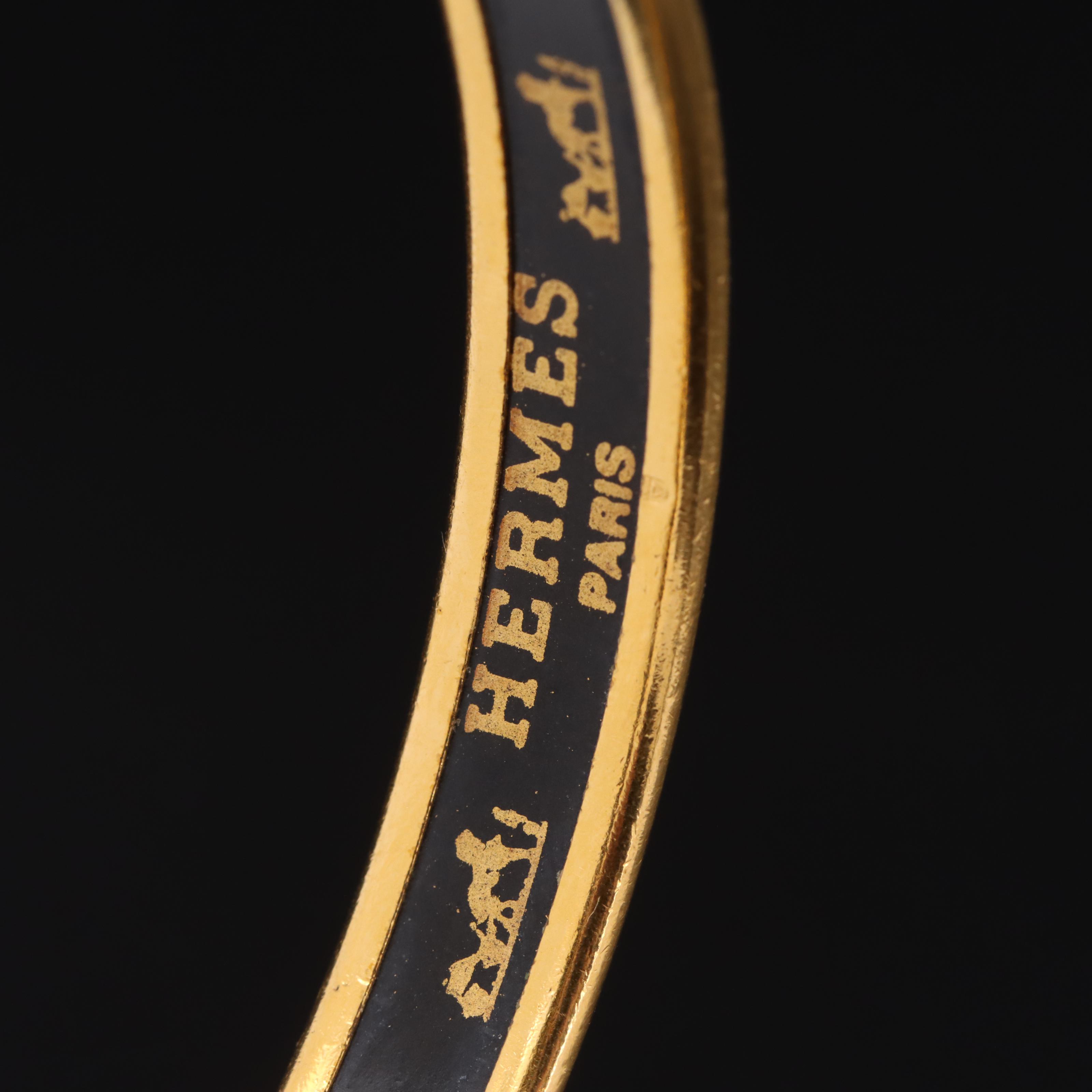 Hermès "Chaine d'ancre" Narrow Enamel Bangle