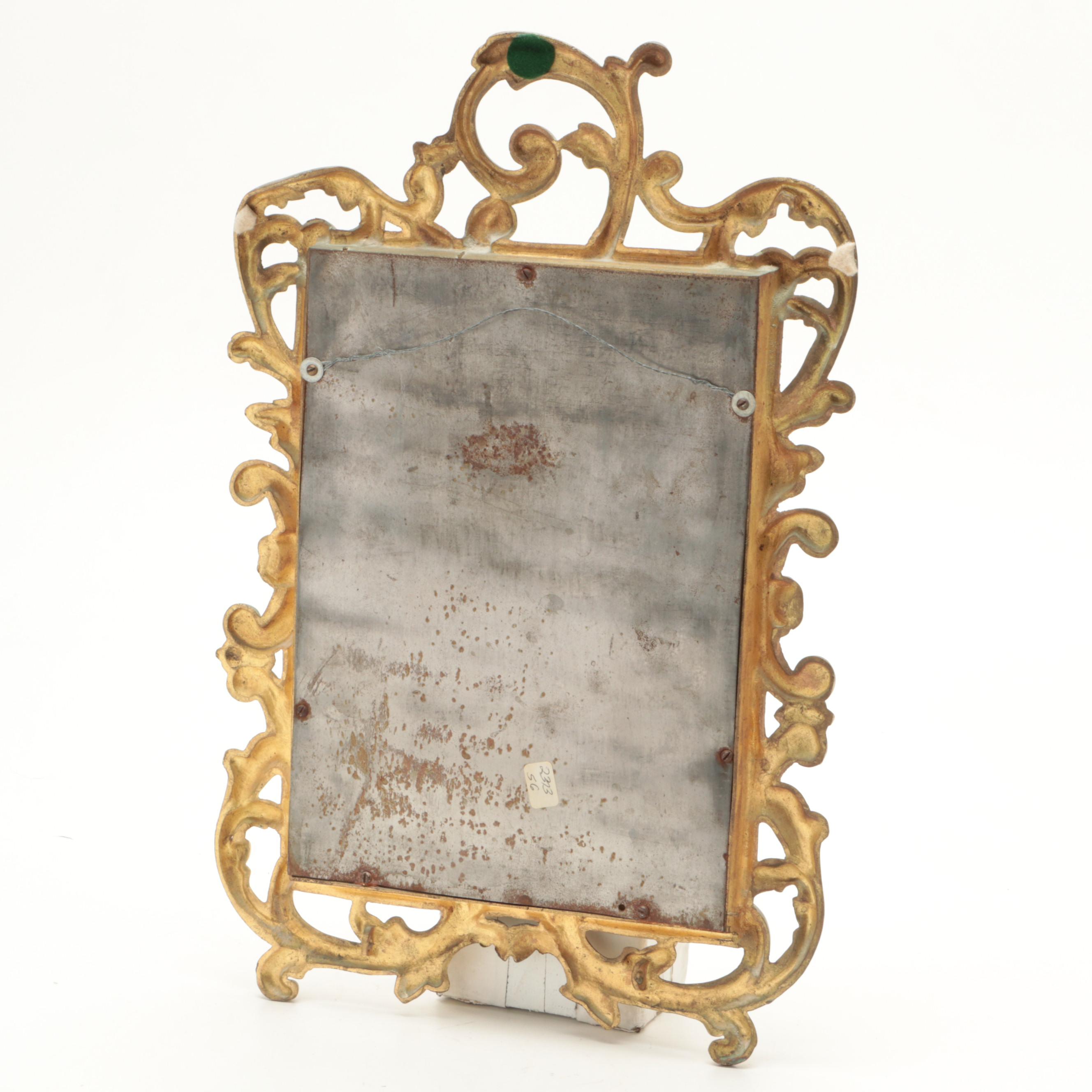 Rococo Style Brass Mirror, 20th Century