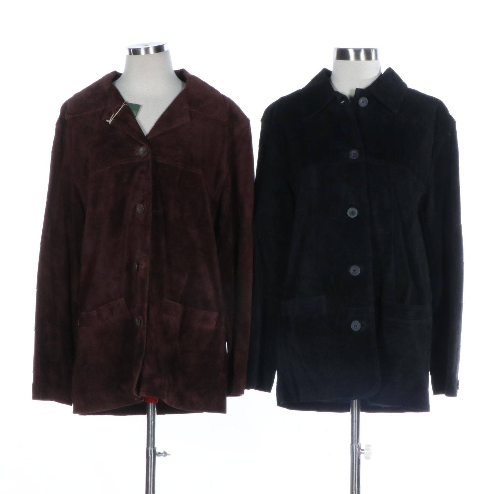 St. John's Bay by JC Penney Washable Suede Leather Coats, New with Tags