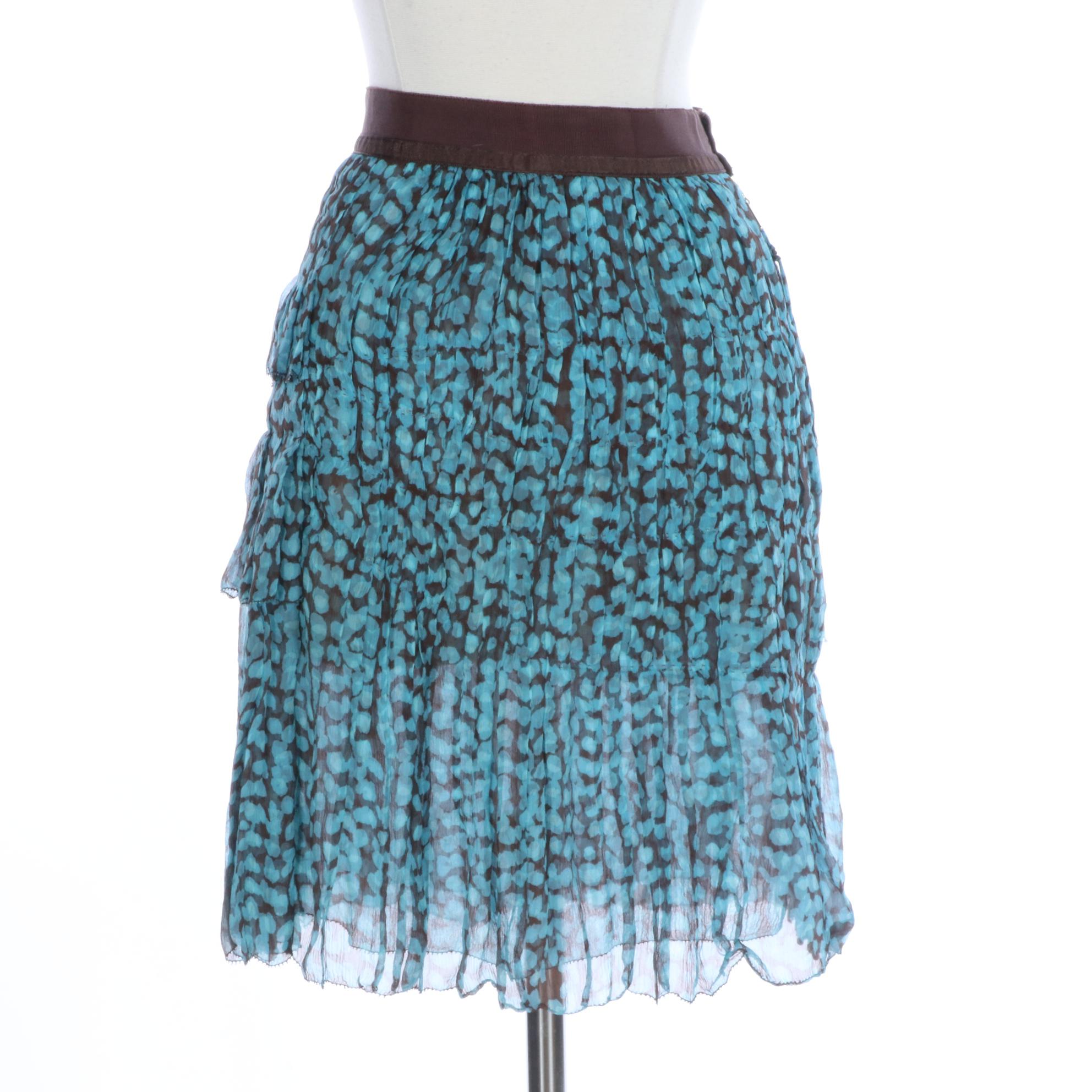 Louis Vuitton Knee-Length Skirt in Printed Silk