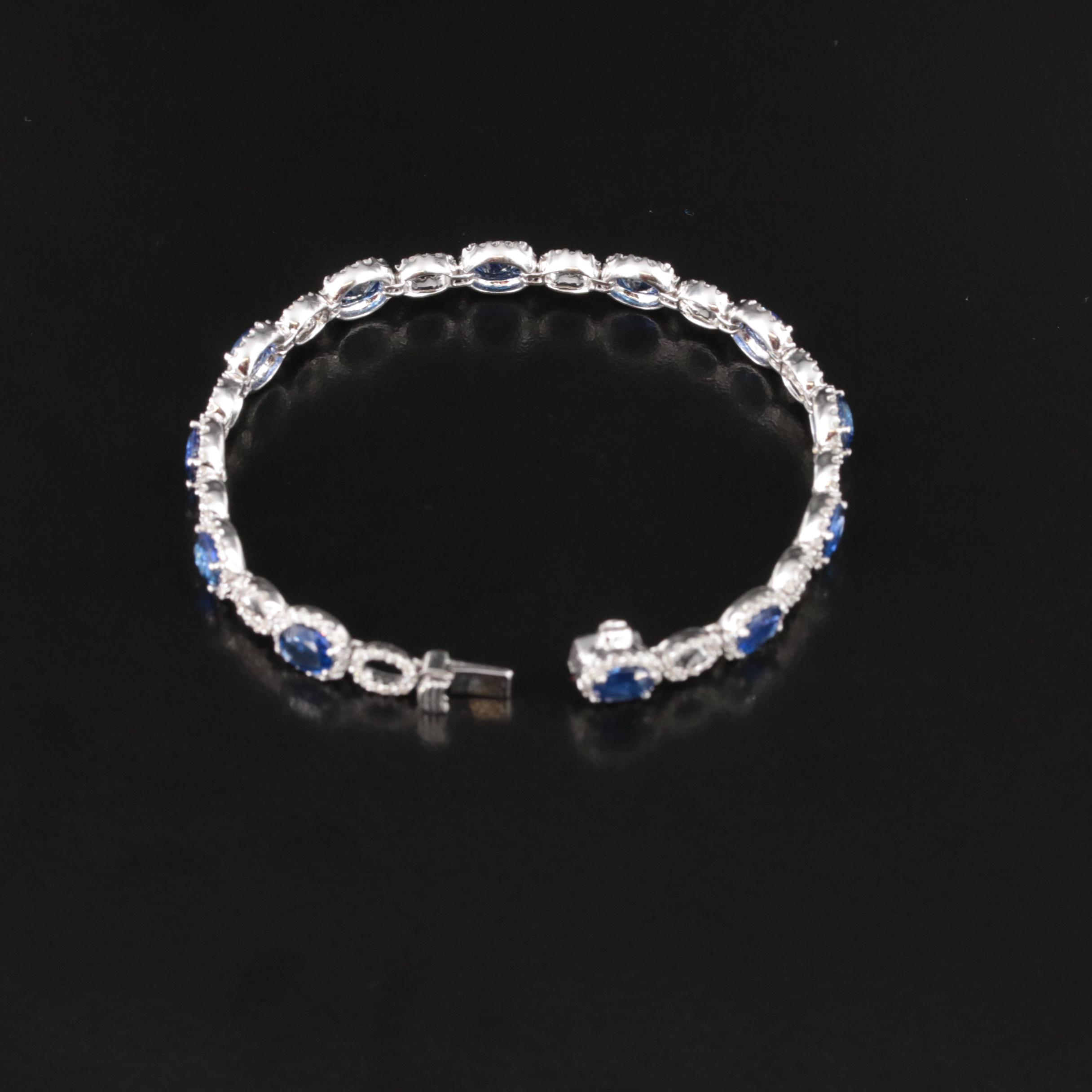 18K Sapphire and 2.38 CTW Diamond Bracelet