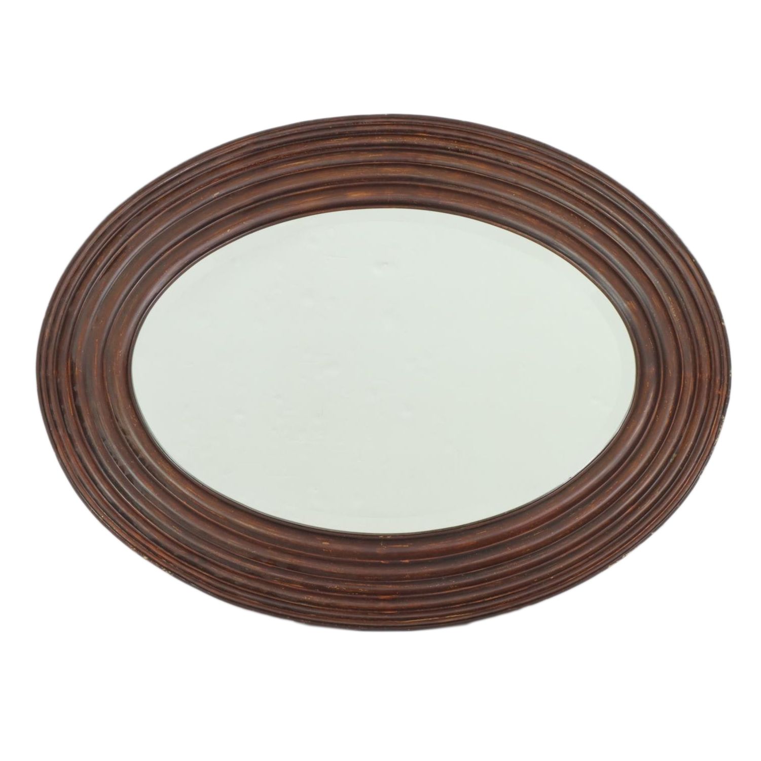 Uttermost "Coretta" Oval Mirror in Distressed Chestnut Finish