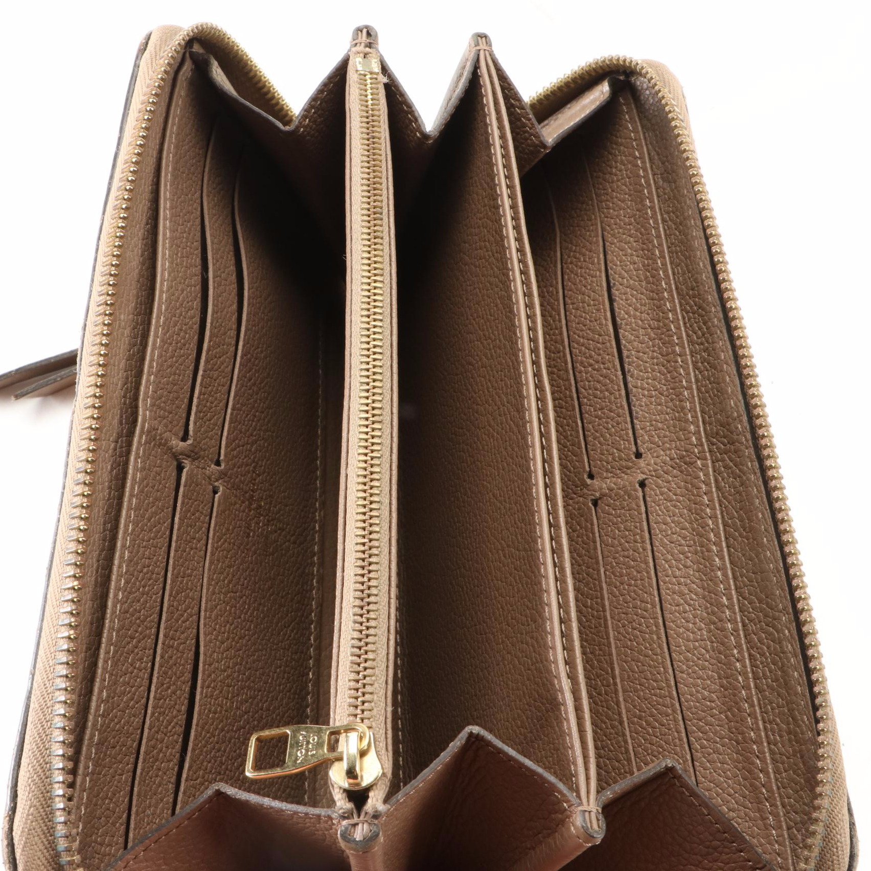Louis Vuitton Zippy Wallet in Turtledove Monogram Empreinte Leather