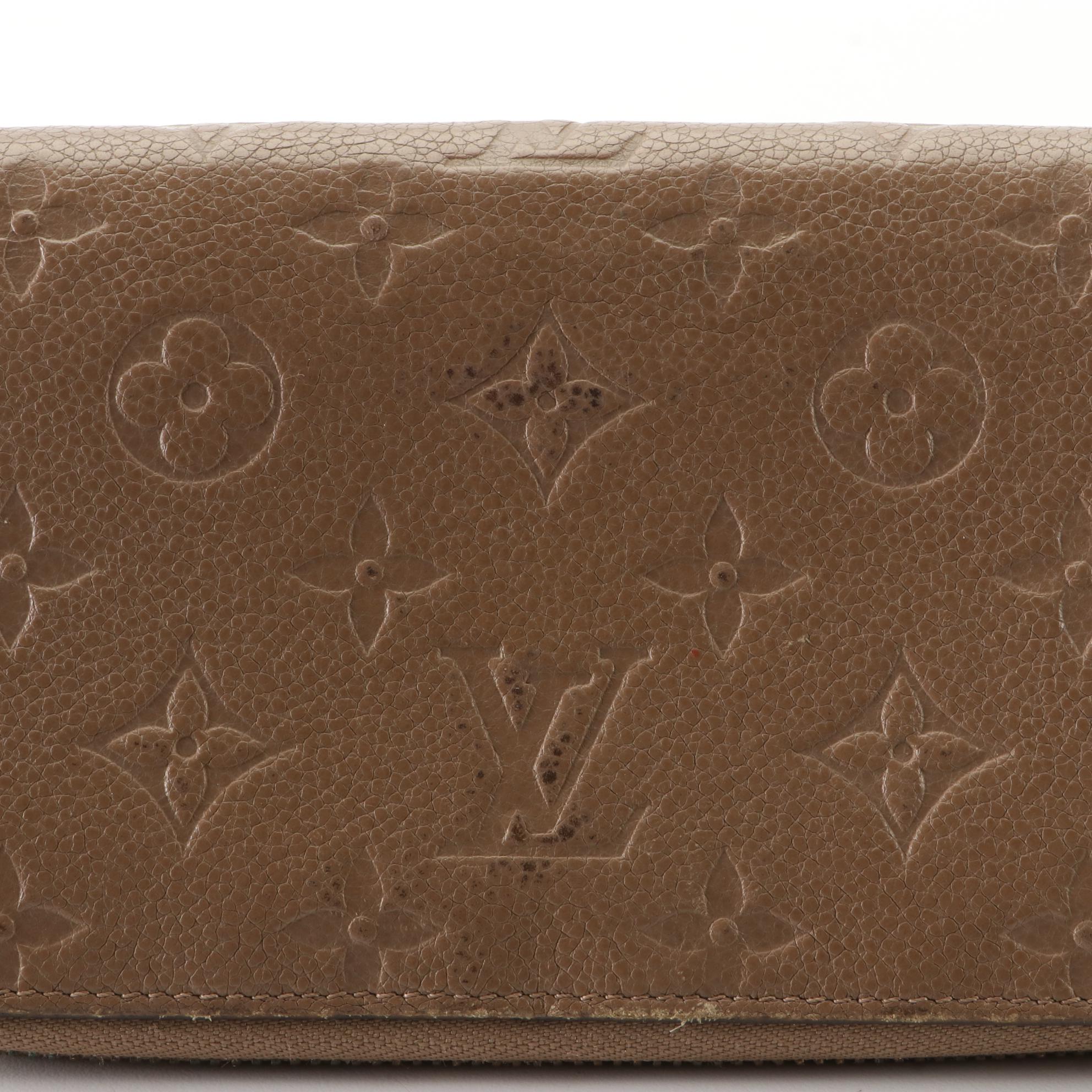 Louis Vuitton Zippy Wallet in Turtledove Monogram Empreinte Leather