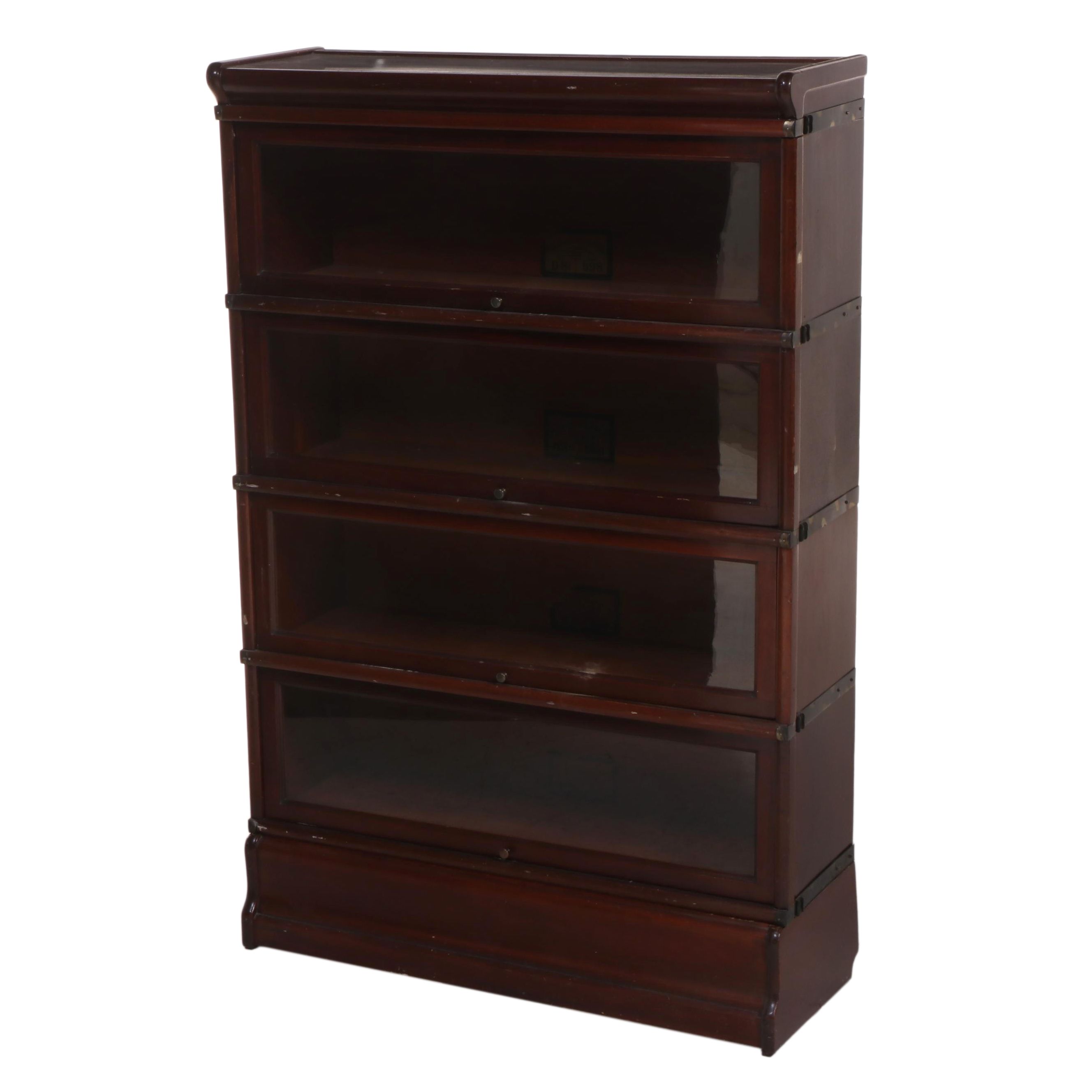 The Globe-Wernicke Co. Mahogany Finish Four-Stack Barrister's Bookcase