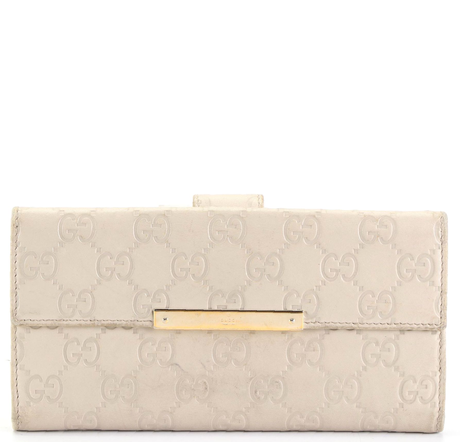 Gucci GG Leather Embossed Long Wallet