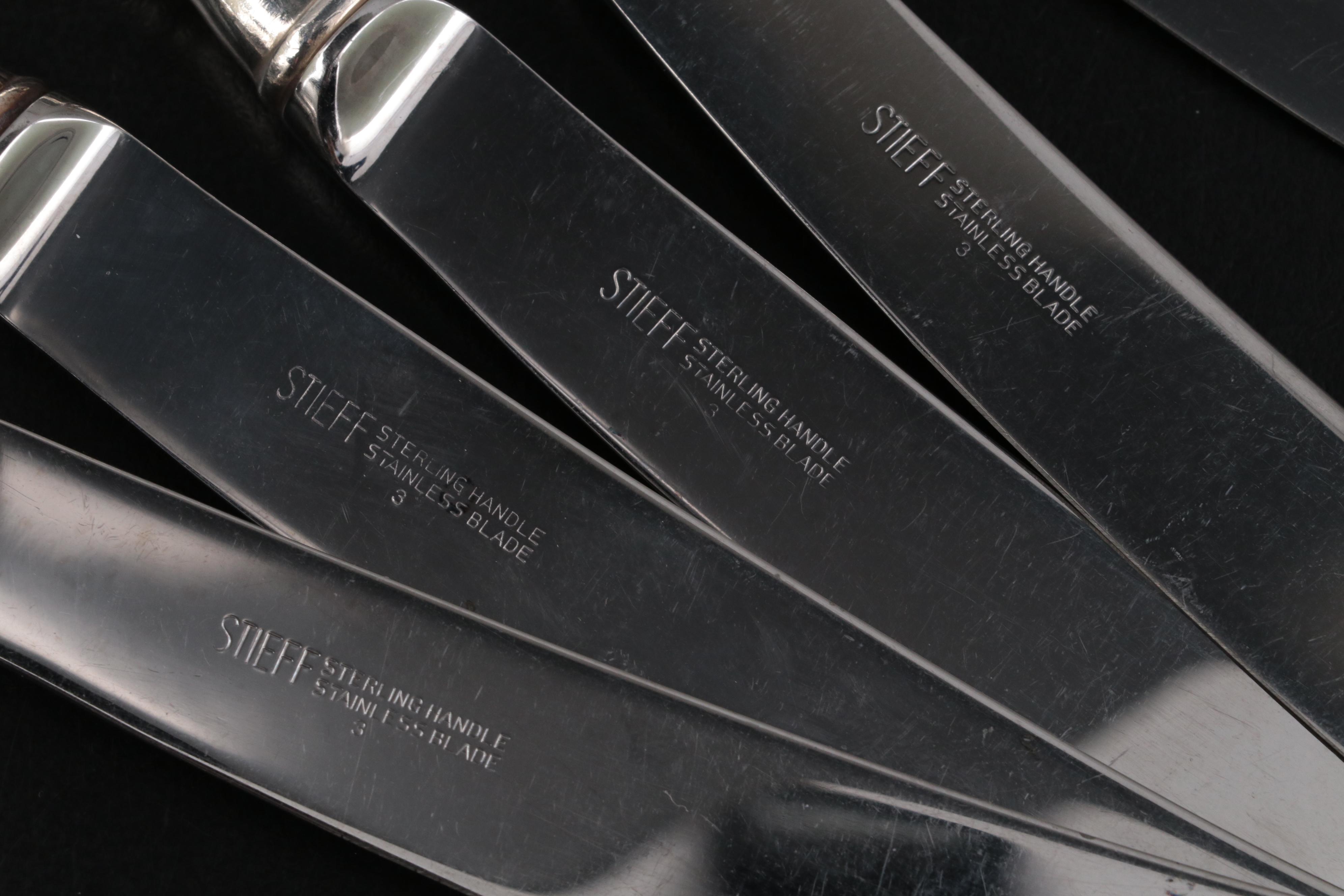 Kirk-Stieff "Williamsburg Queen Anne" Sterling Silver Handled Dinner Knives