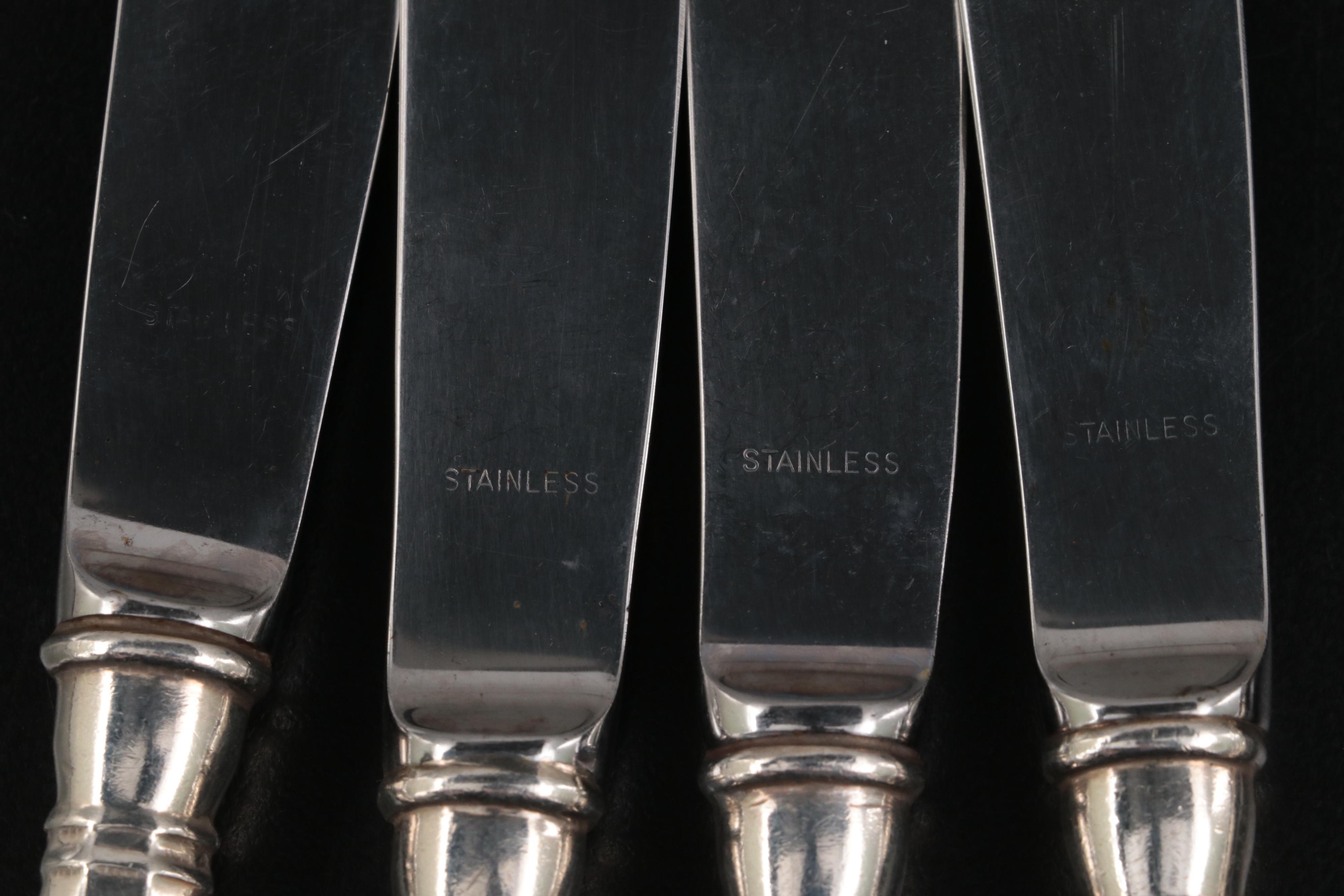 Kirk-Stieff "Williamsburg Queen Anne" Sterling Silver Handled Dinner Knives