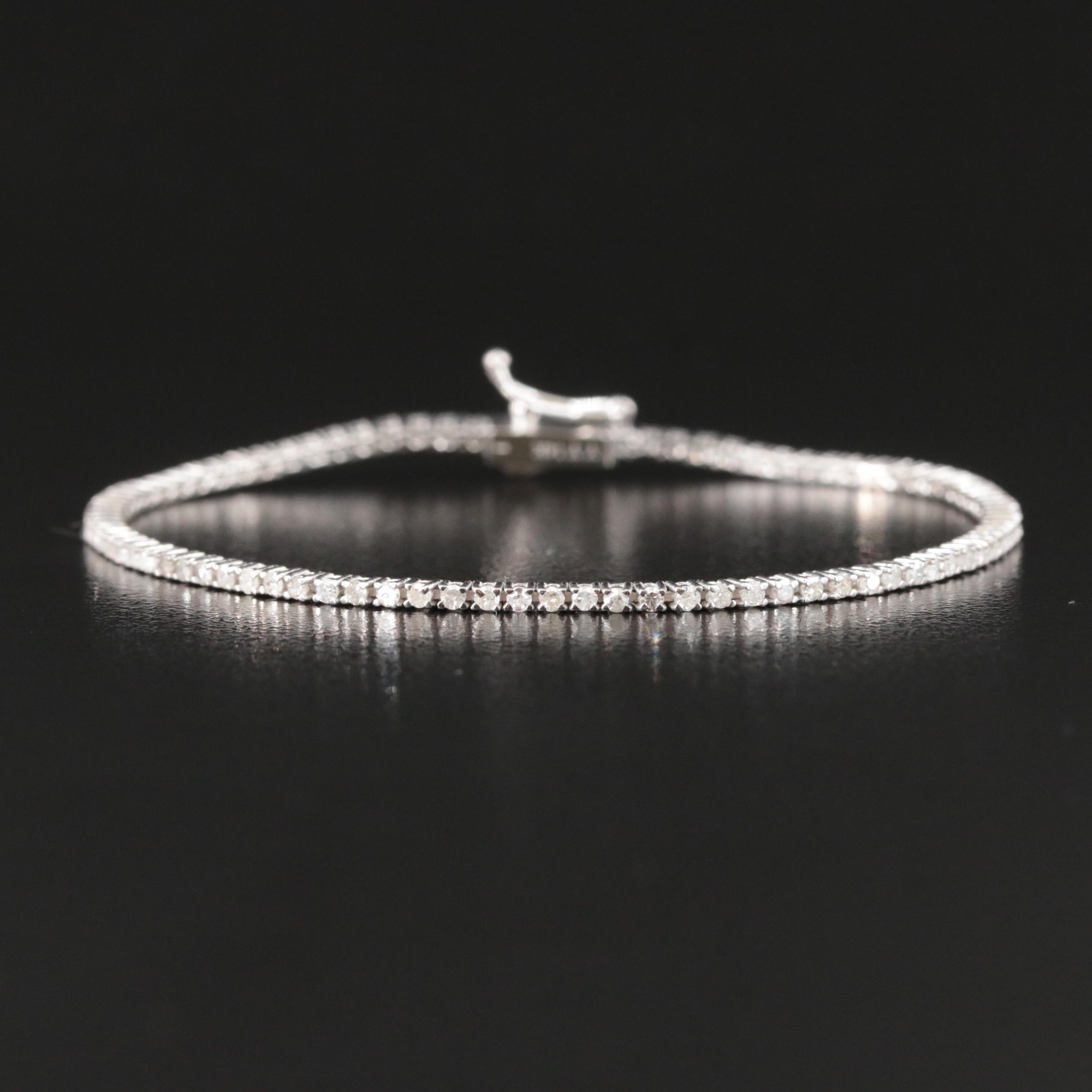 14K 1.00 CTW Diamond Line Bracelet