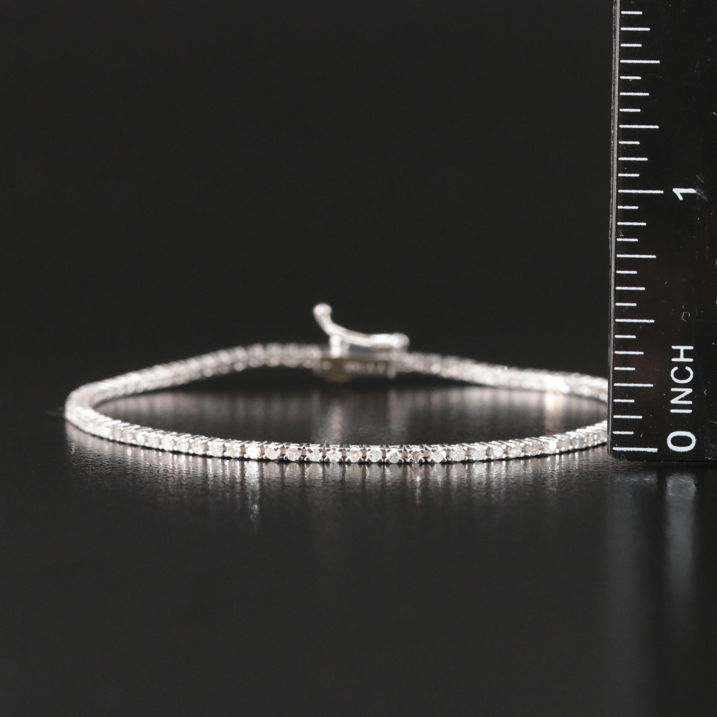 14K 1.00 CTW Diamond Line Bracelet