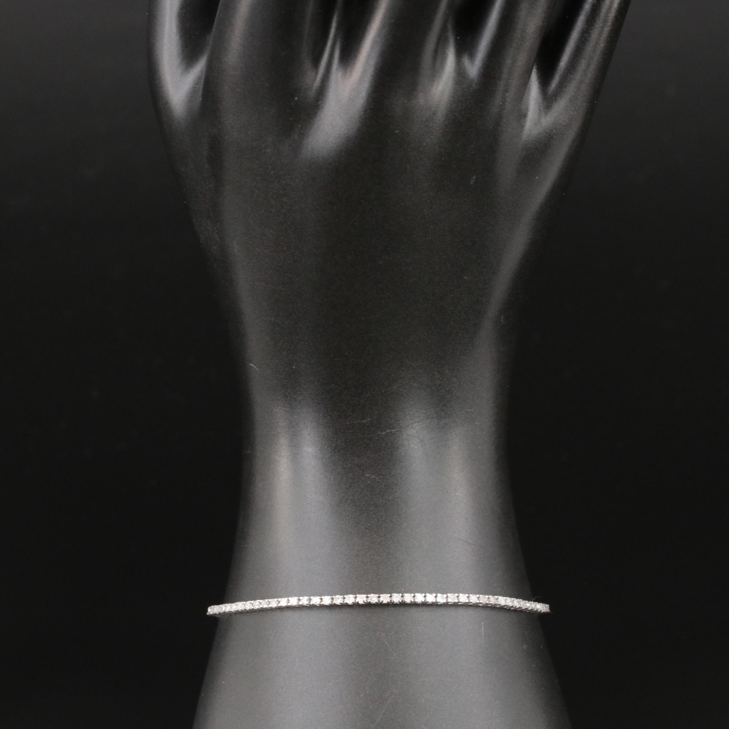 14K 1.00 CTW Diamond Line Bracelet