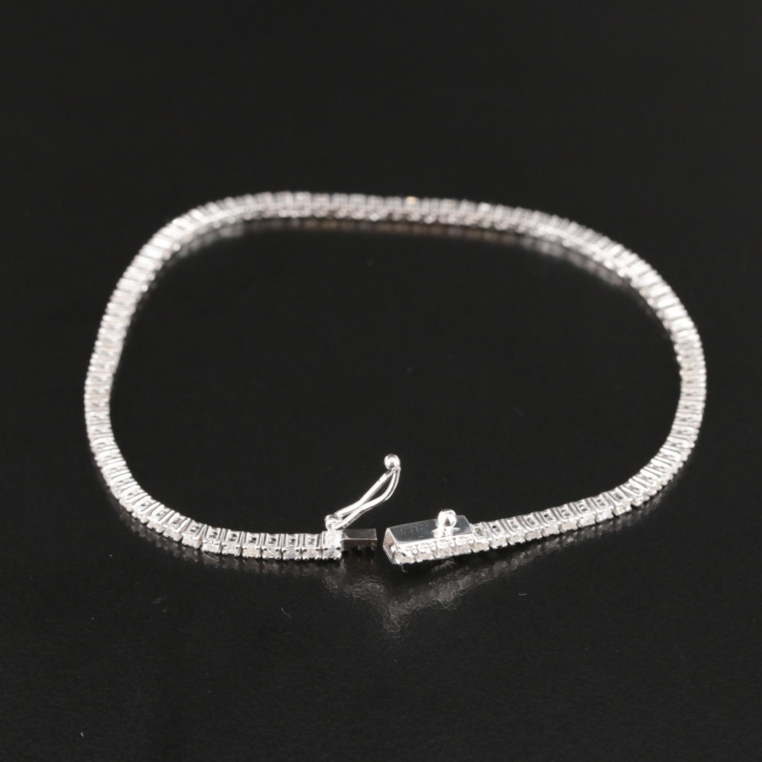 14K 1.00 CTW Diamond Line Bracelet