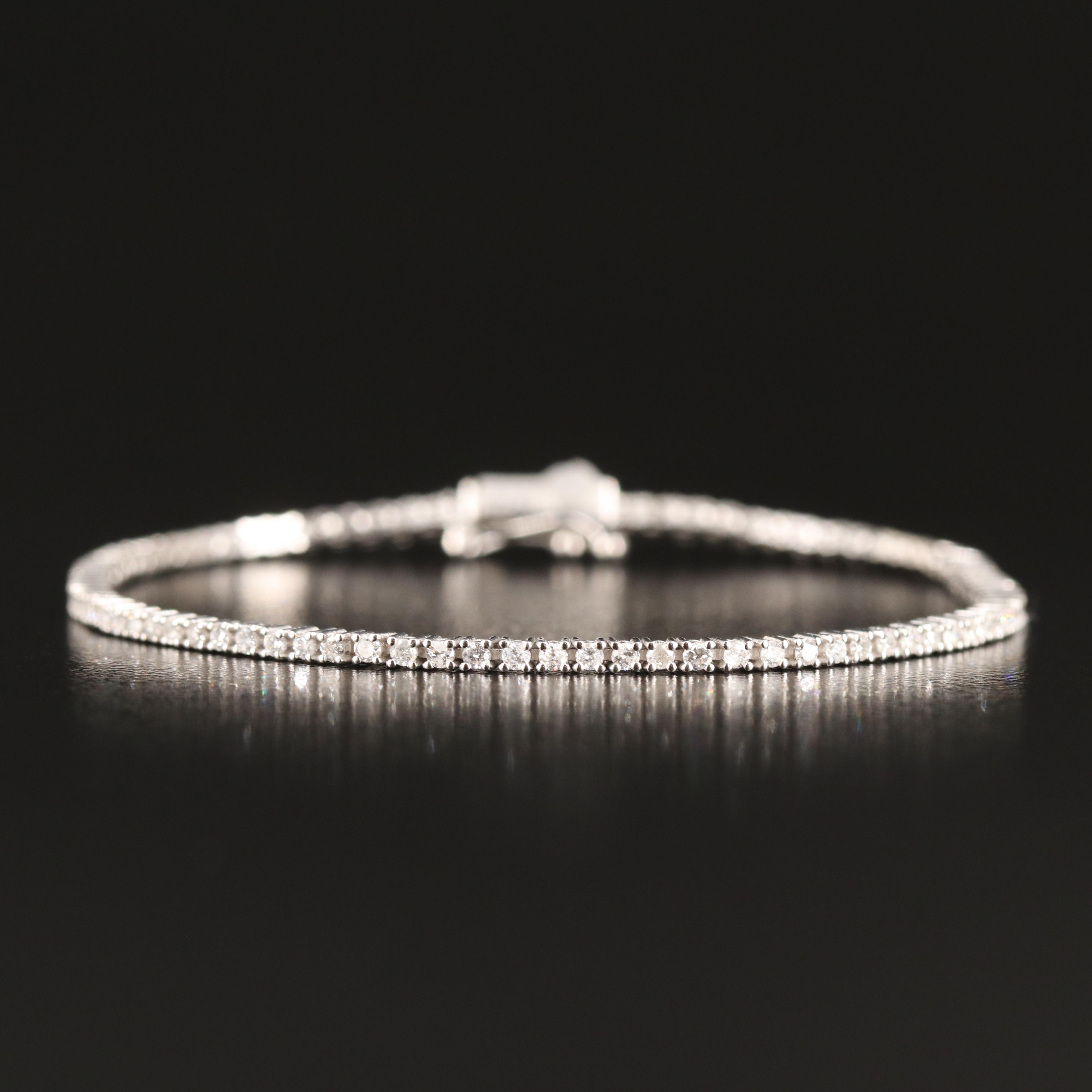14K 1.10 CTW Diamond Line Bracelet