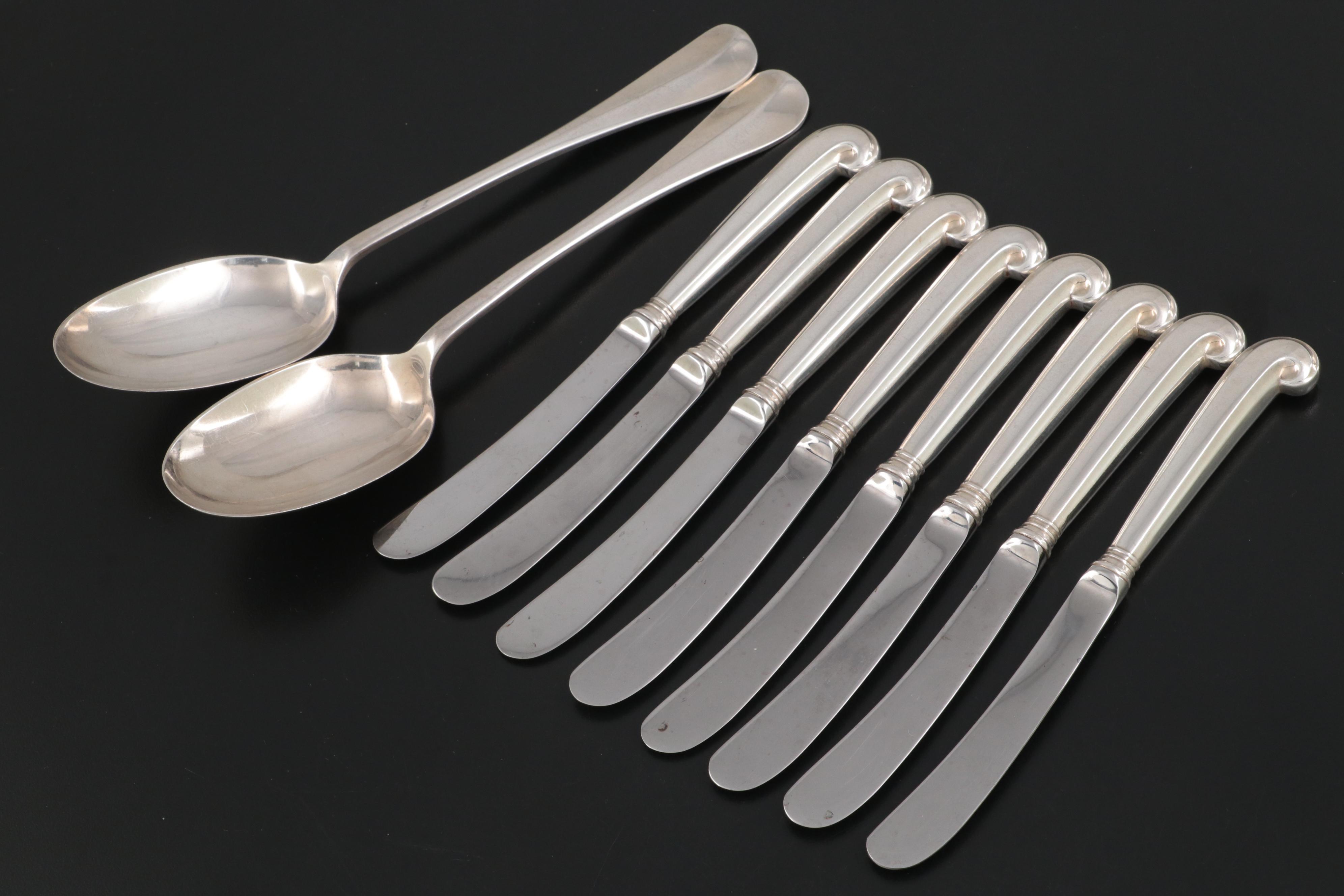 Kirk-Stieff "Williamsburg Queen Anne" Sterling Table Spoons and Butter Spreaders