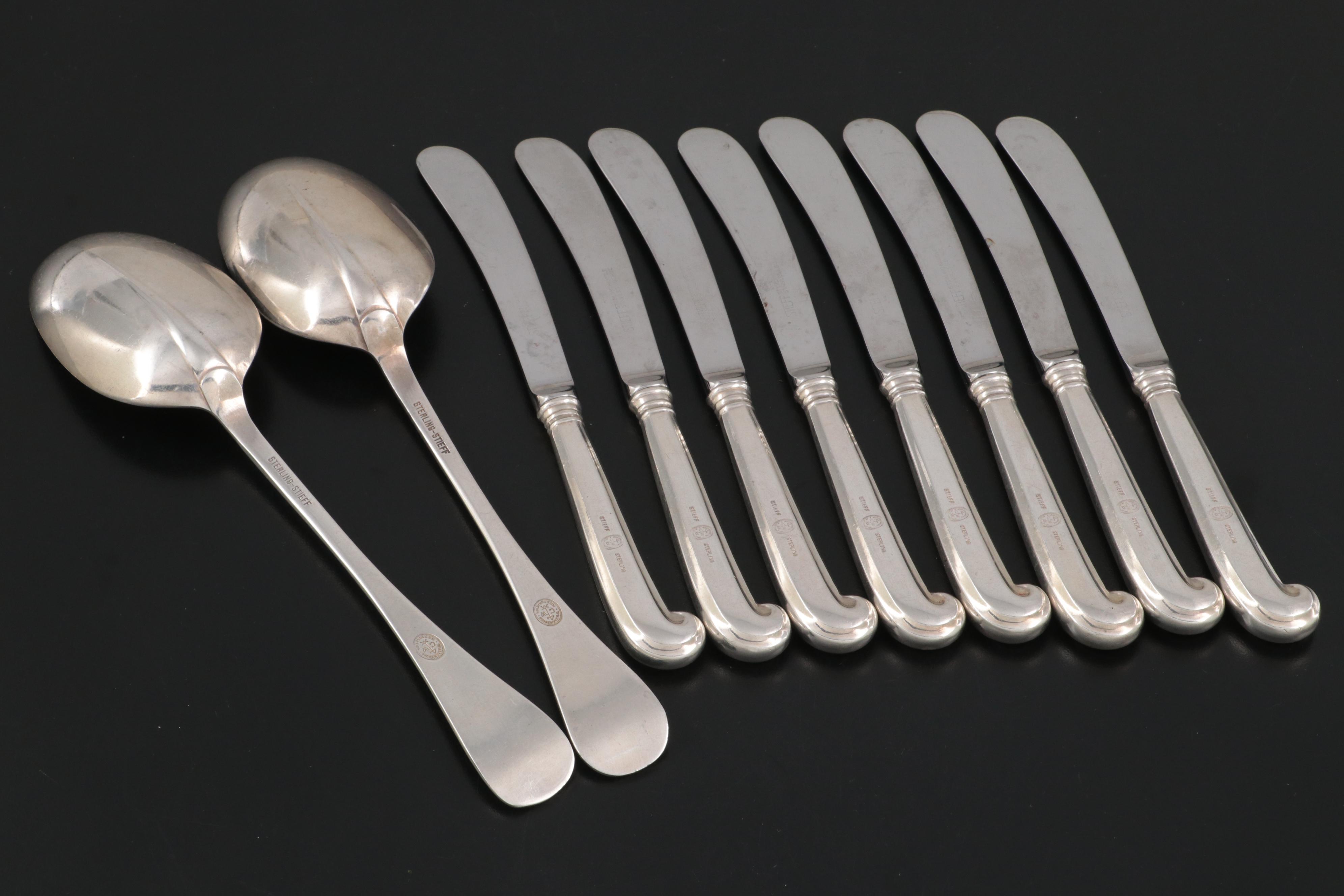 Kirk-Stieff "Williamsburg Queen Anne" Sterling Table Spoons and Butter Spreaders