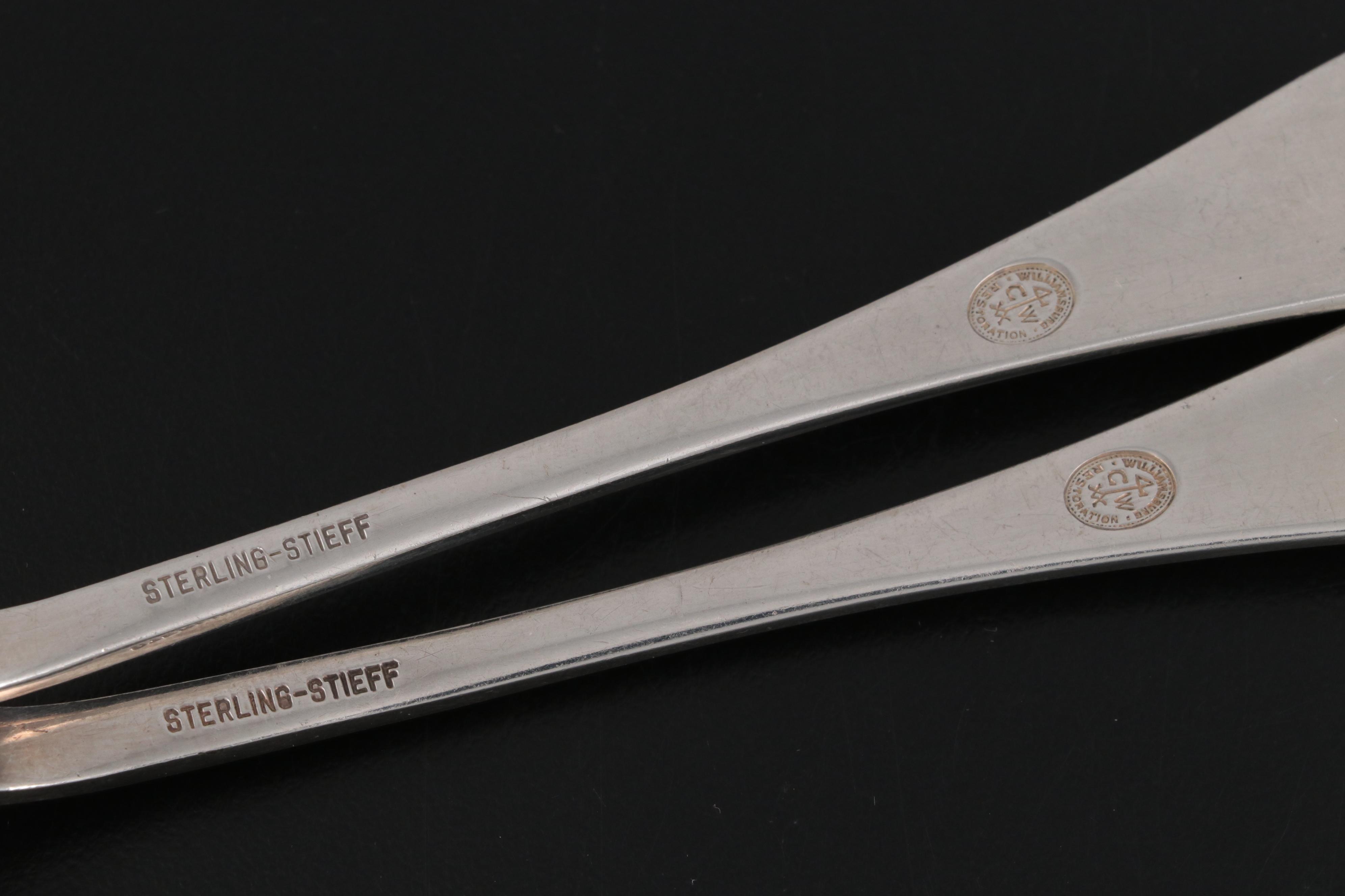Kirk-Stieff "Williamsburg Queen Anne" Sterling Table Spoons and Butter Spreaders
