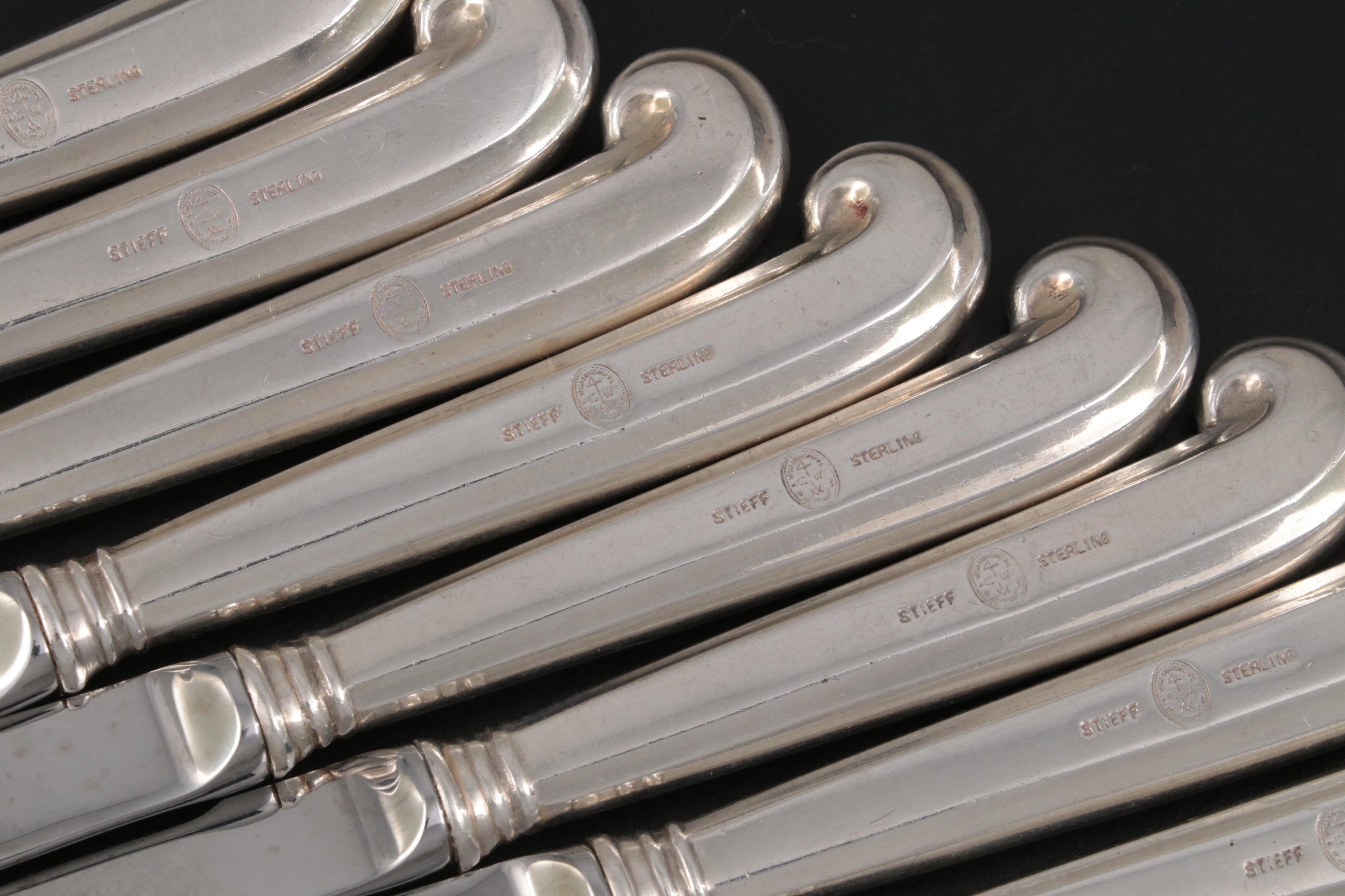 Kirk-Stieff "Williamsburg Queen Anne" Sterling Table Spoons and Butter Spreaders