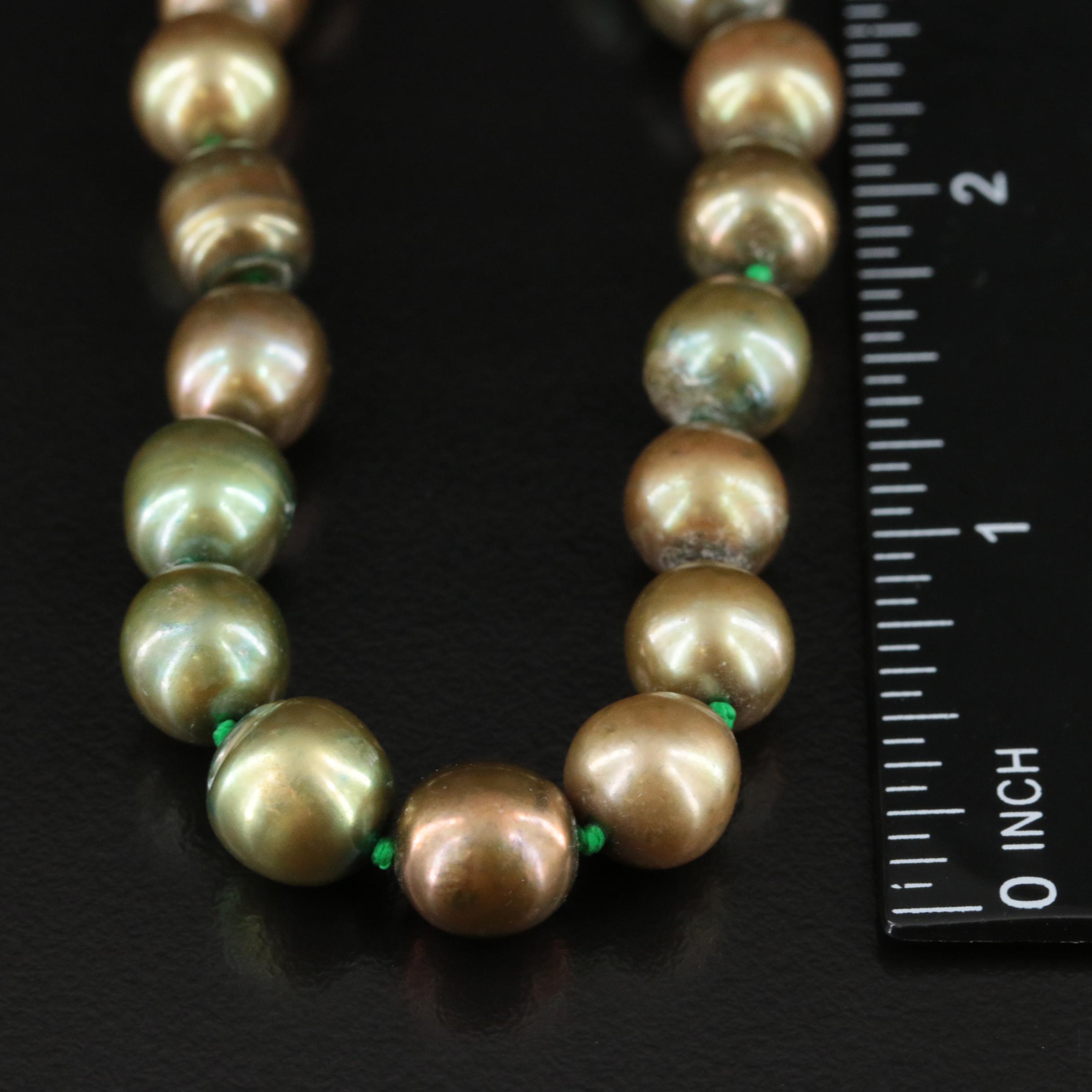 Semi-Baroque Pearl Necklace with 14K Clasp