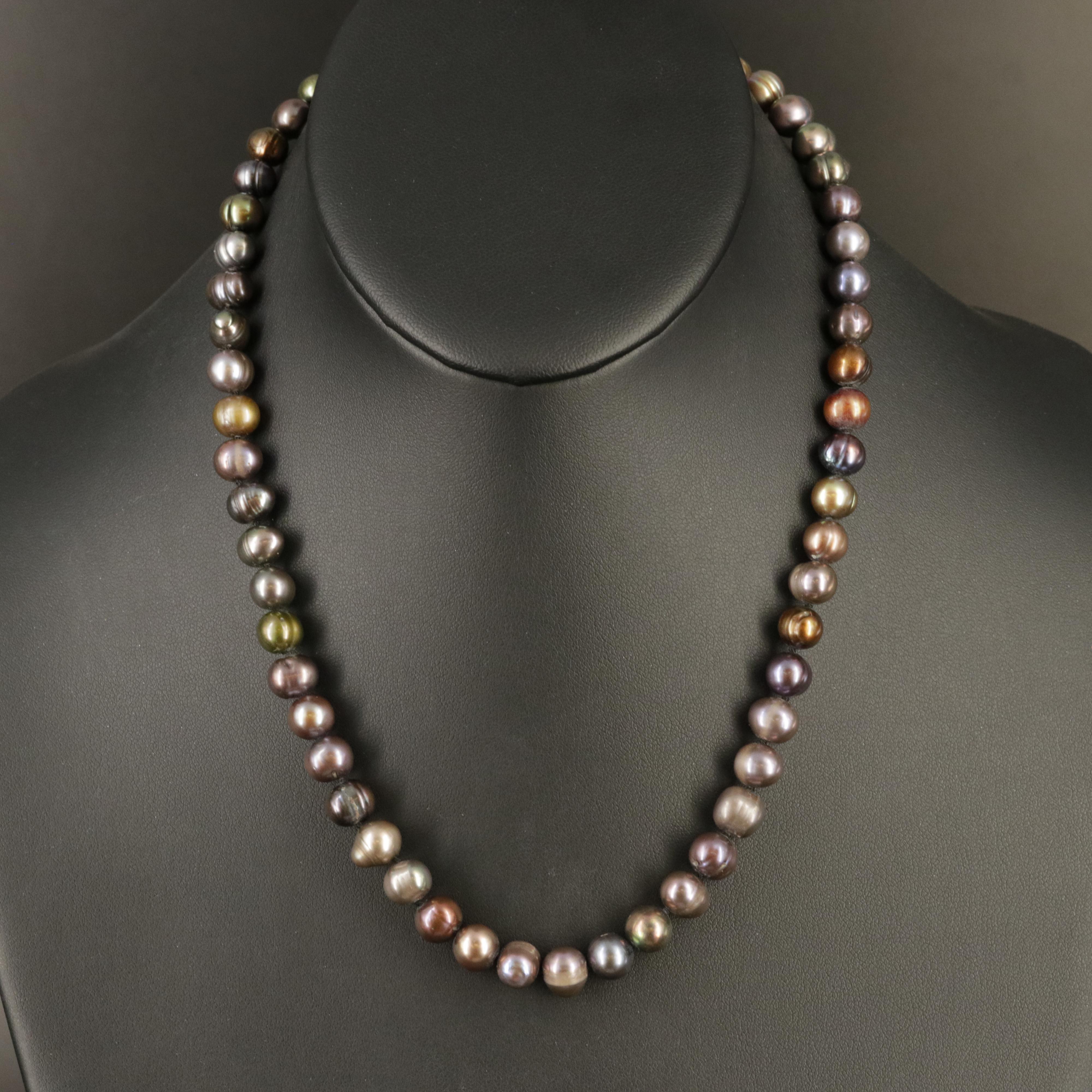 Semi-Baroque Pearl Necklace with 14K Clasp