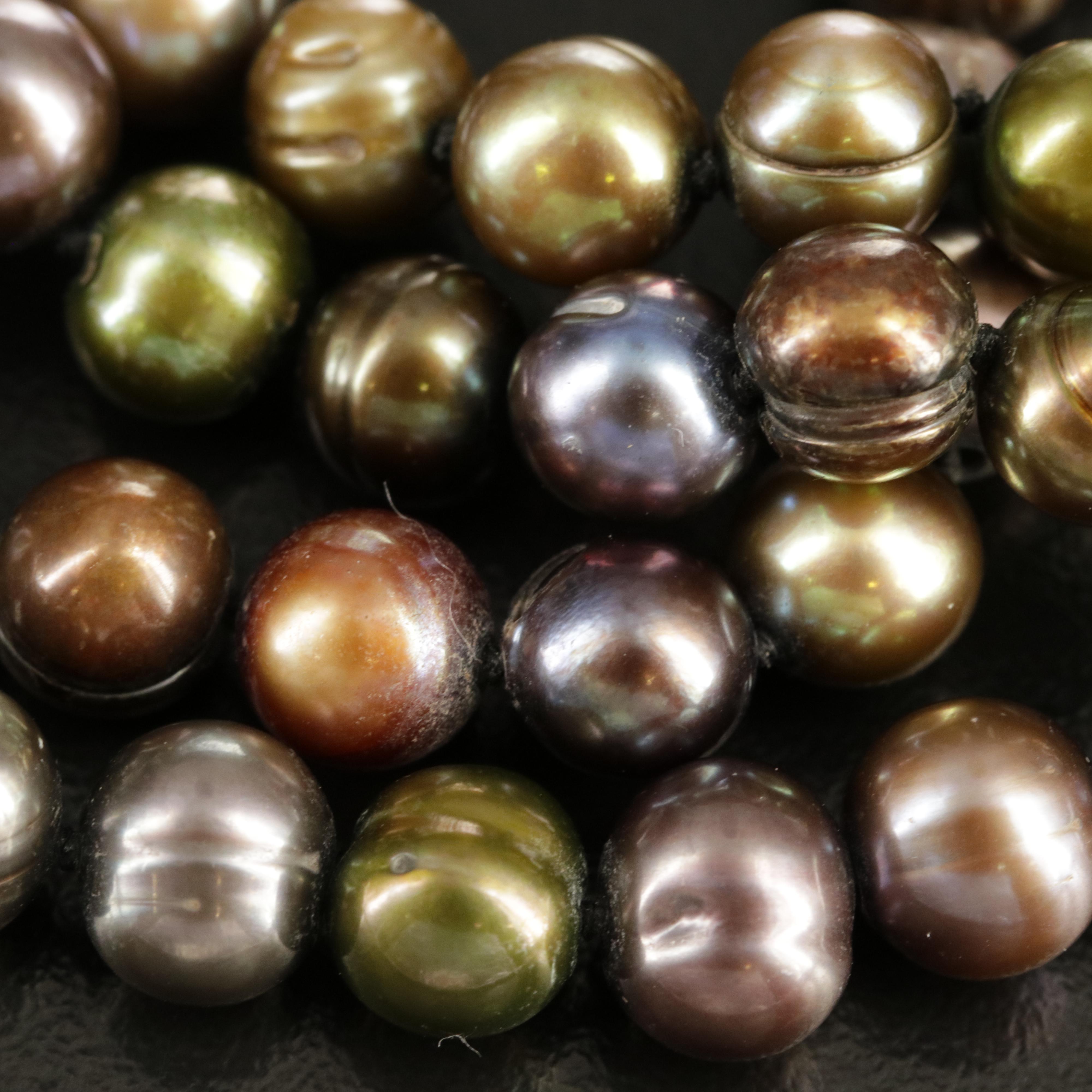 Semi-Baroque Pearl Necklace with 14K Clasp